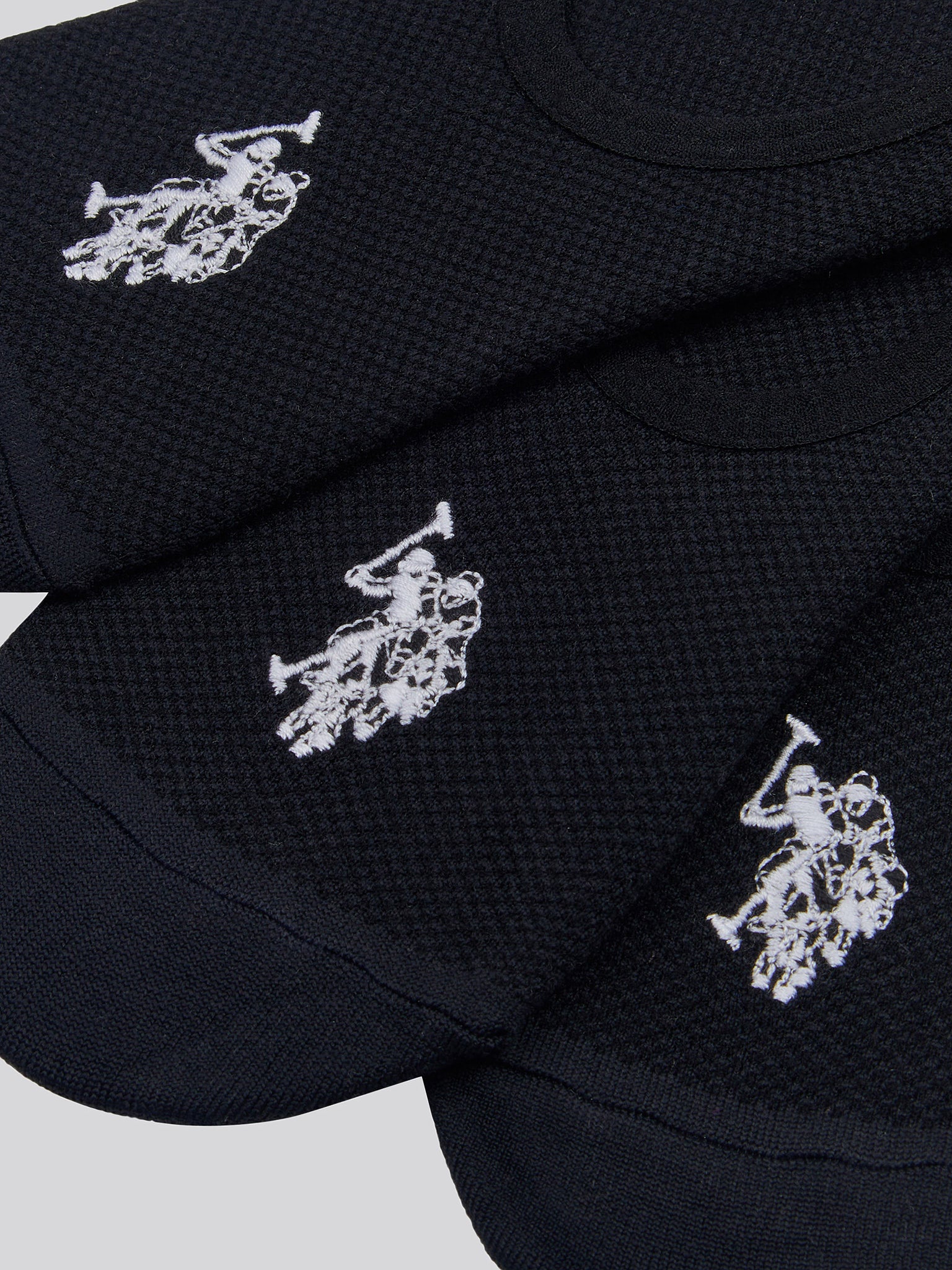 5 Pack Invisible Trainer Socks in Black - Image 3