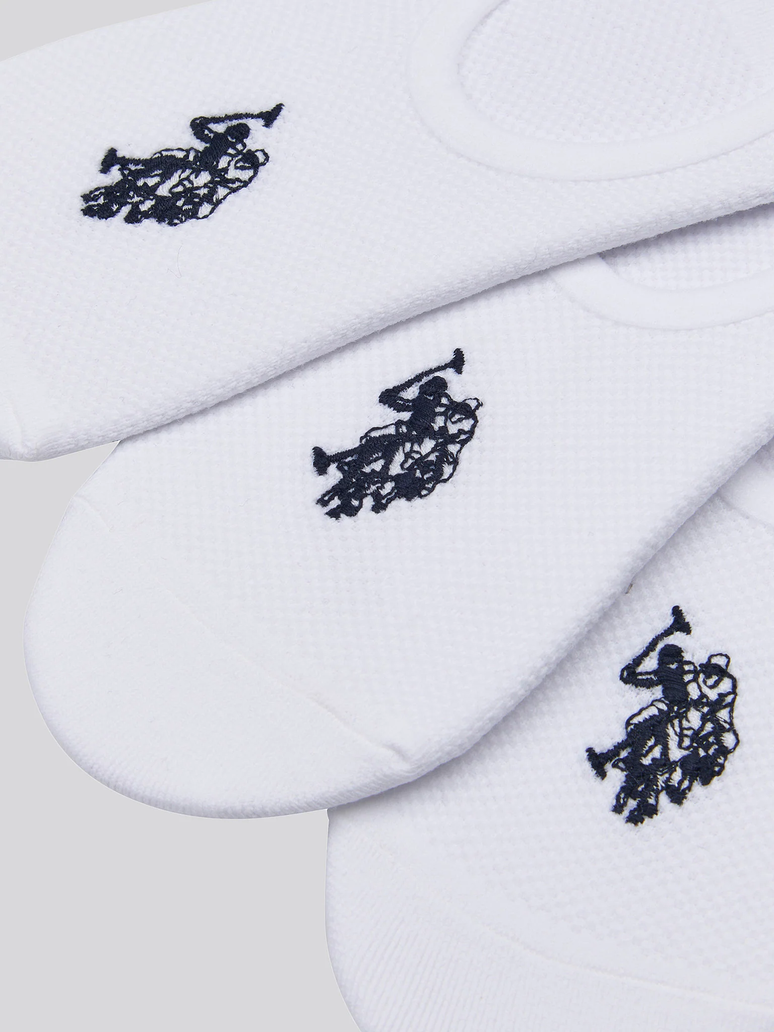 5 Pack Invisible Trainer Socks in Bright White - Image 3