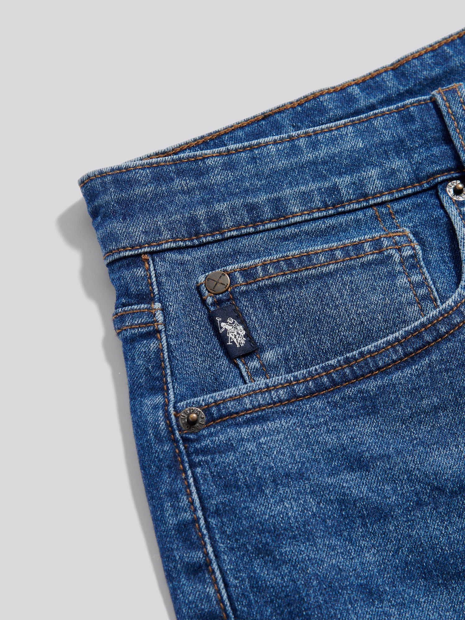 Mens Classic 5 Pocket Denim Shorts Dark Wash - Image 6