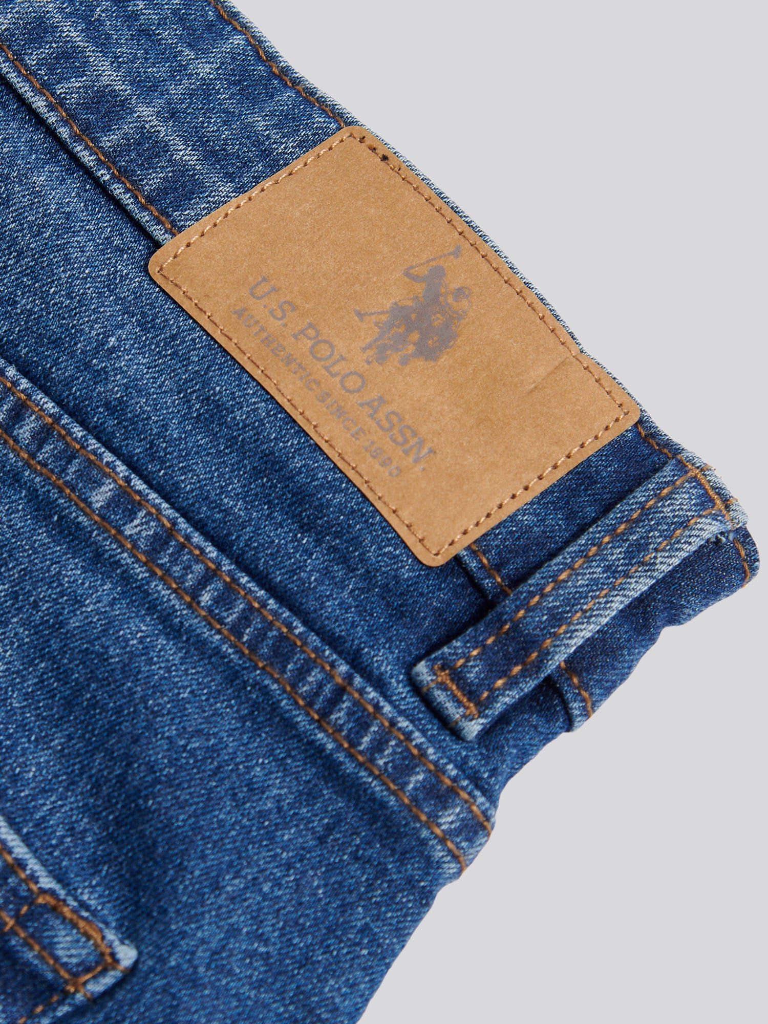 Mens Classic 5 Pocket Denim Shorts Dark Wash - Image 7