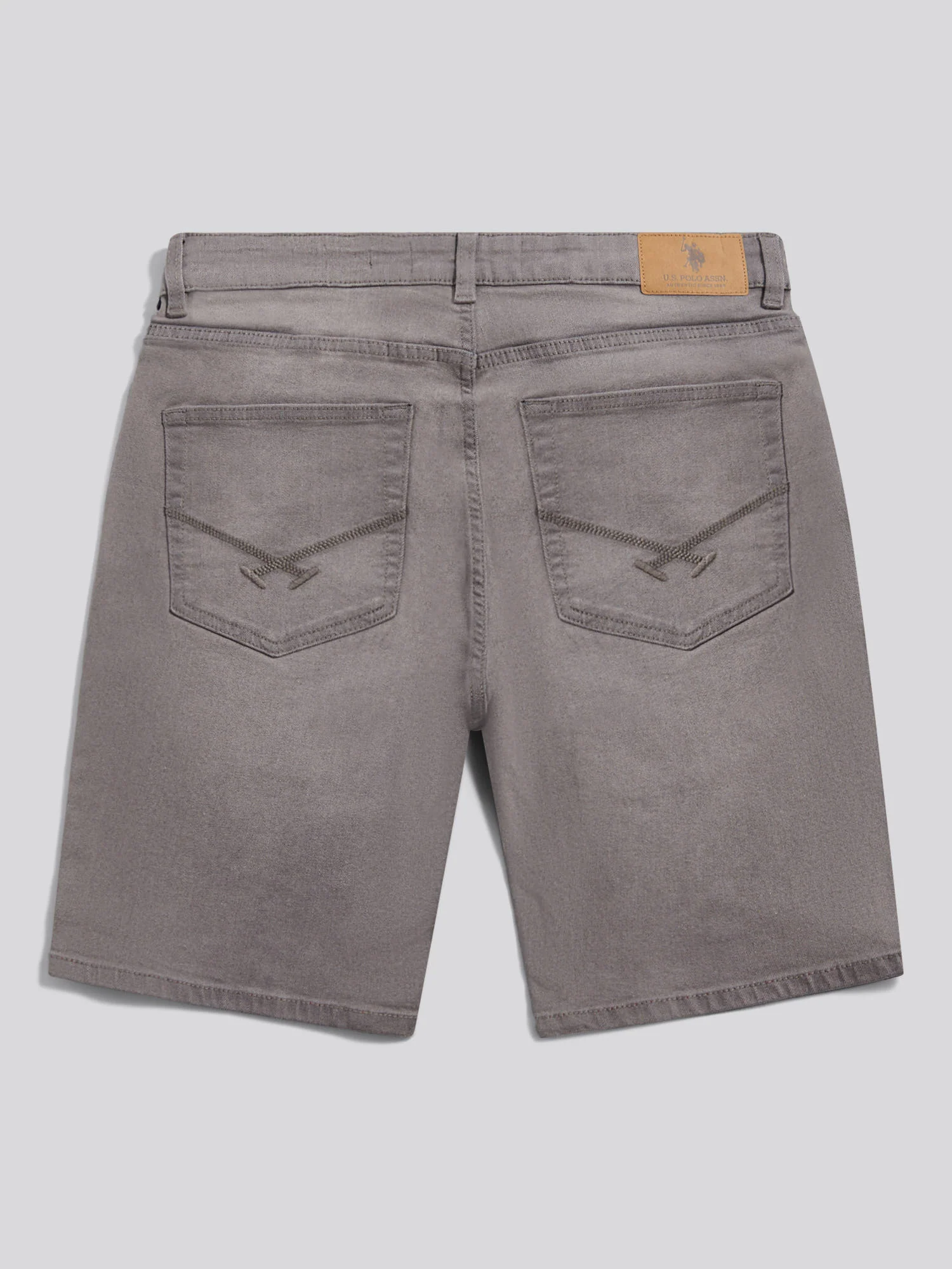Mens Classic 5 Pocket Denim Shorts Grey Wash - Image 5