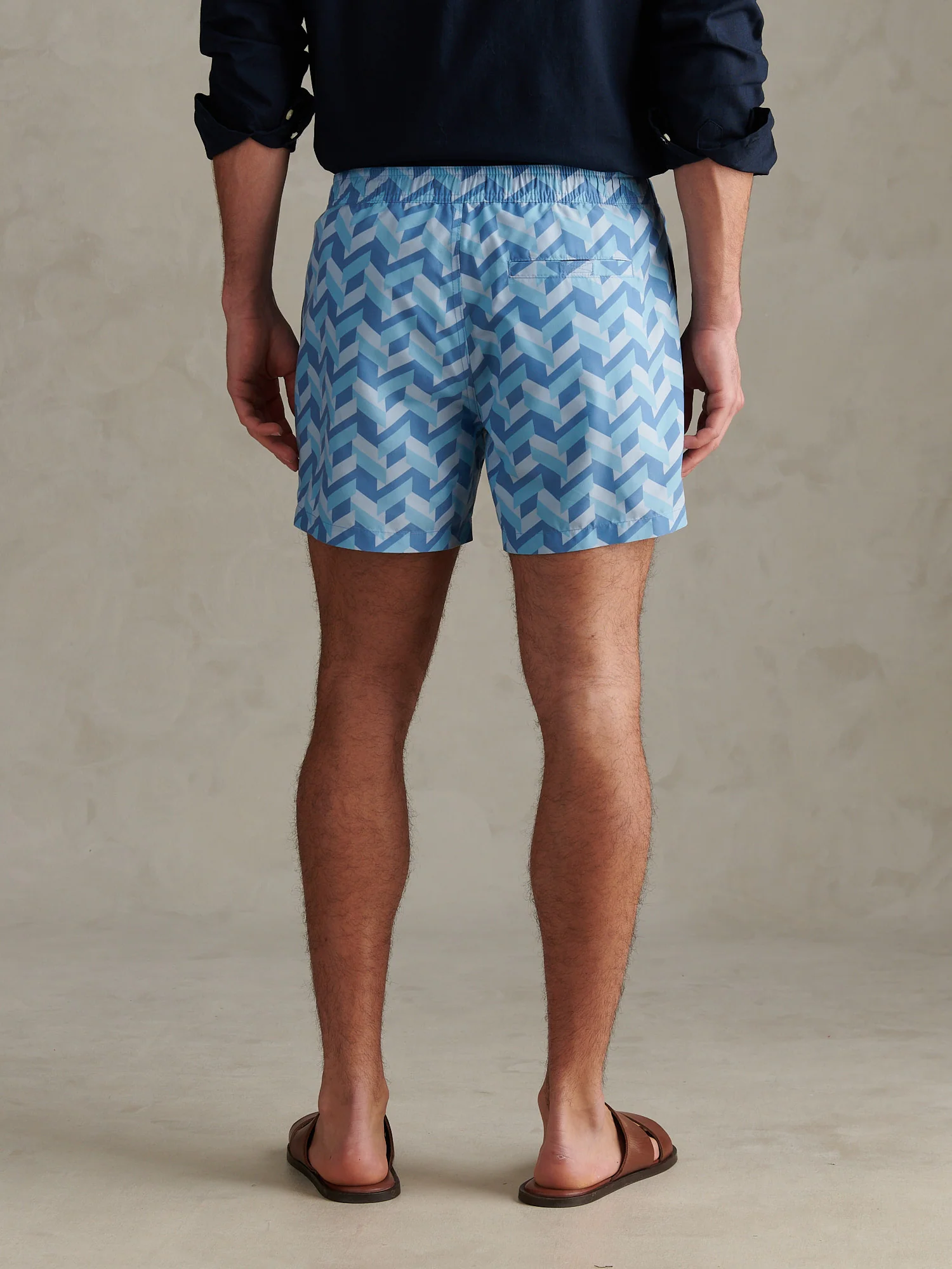 Mens Geo Tile Swim Shorts Riviera - Image 4
