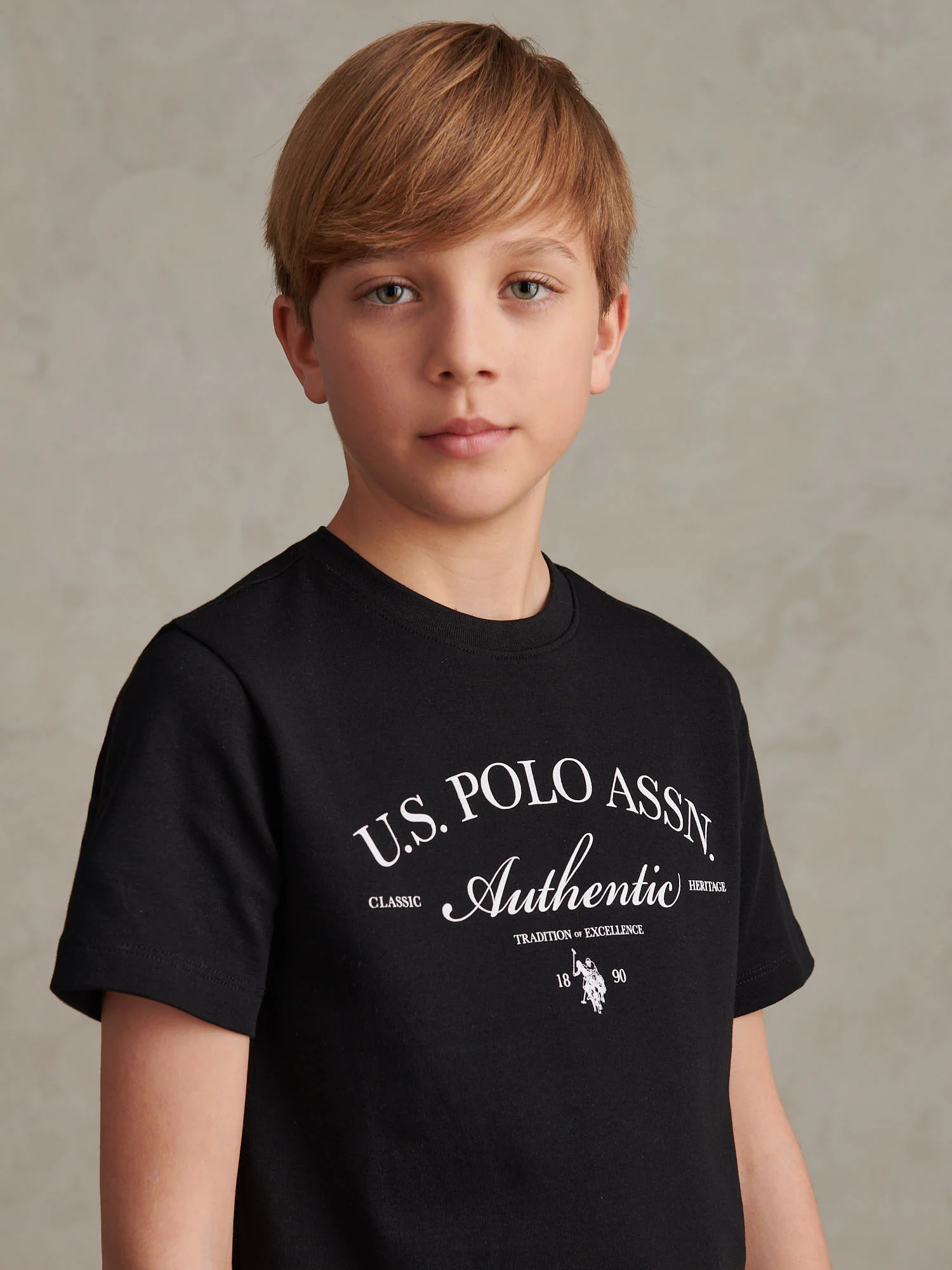 Boys Arch Script Graphic T-Shirt Black - Image 2