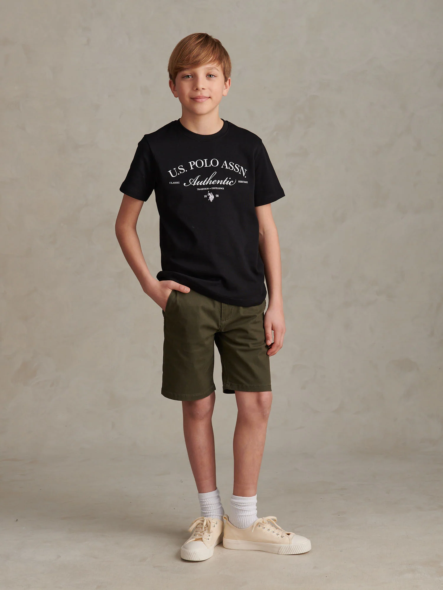 Boys Arch Script Graphic T-Shirt Black - Image 3