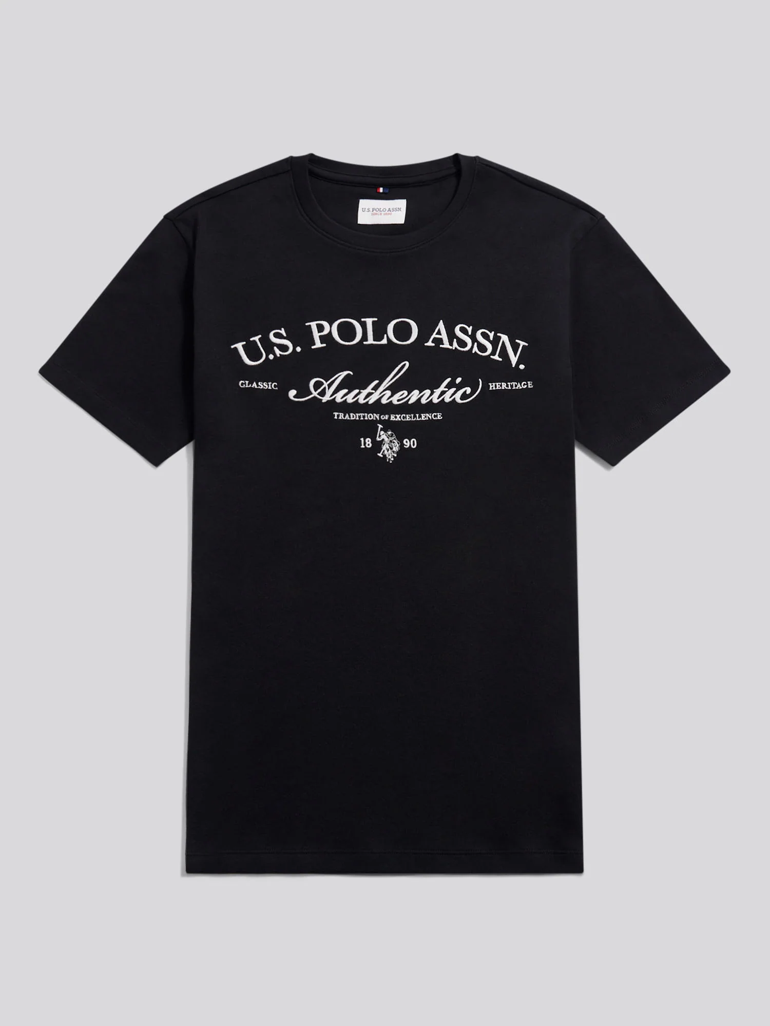 Mens Arch Script Graphic T-Shirt Black - Image 5