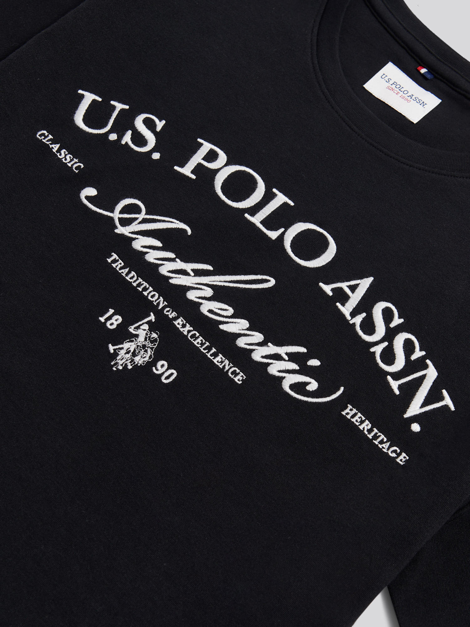 Mens Arch Script Graphic T-Shirt Black - Image 7