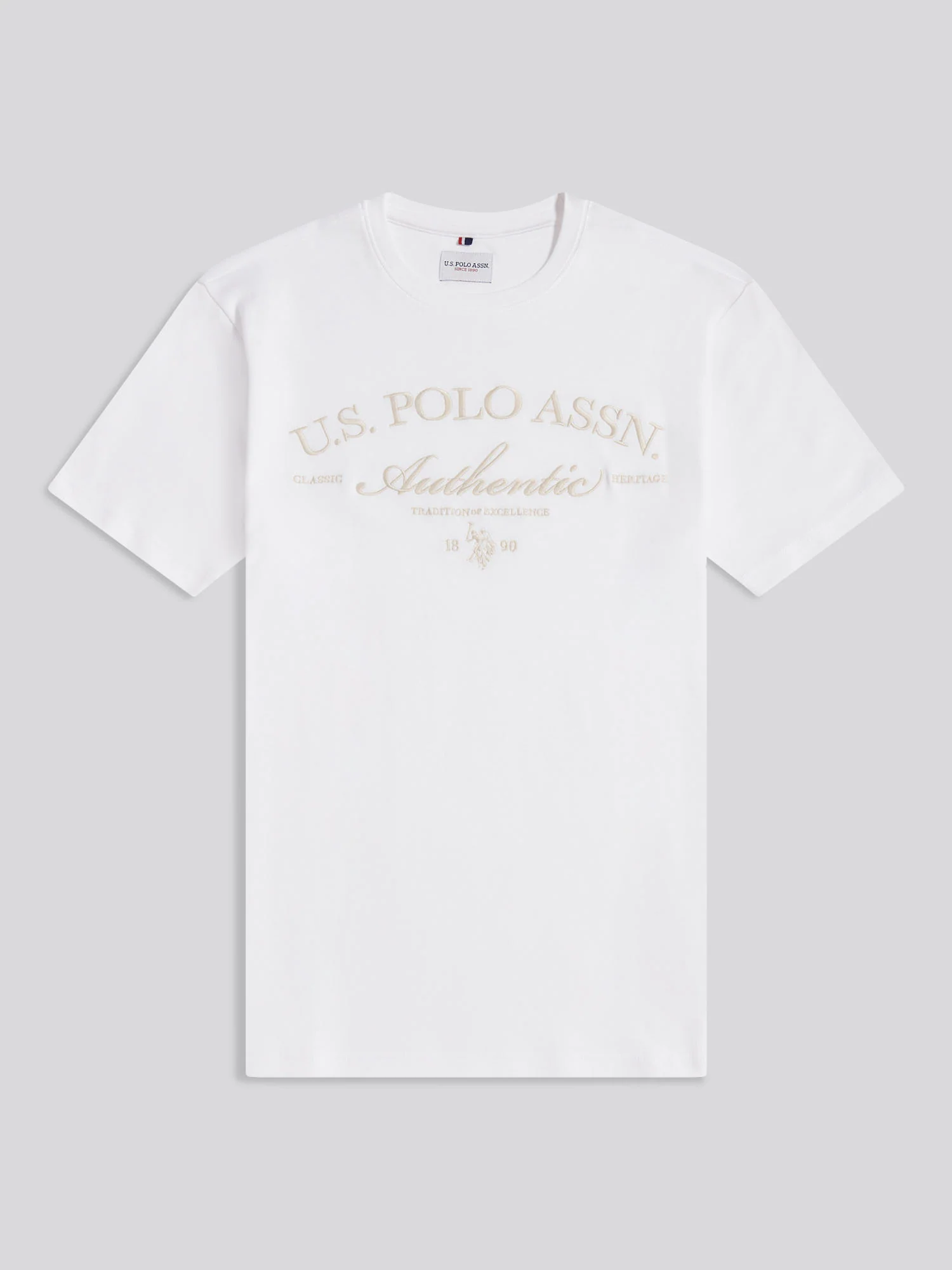 Mens Arch Script Graphic T-Shirt Bright White - Image 5