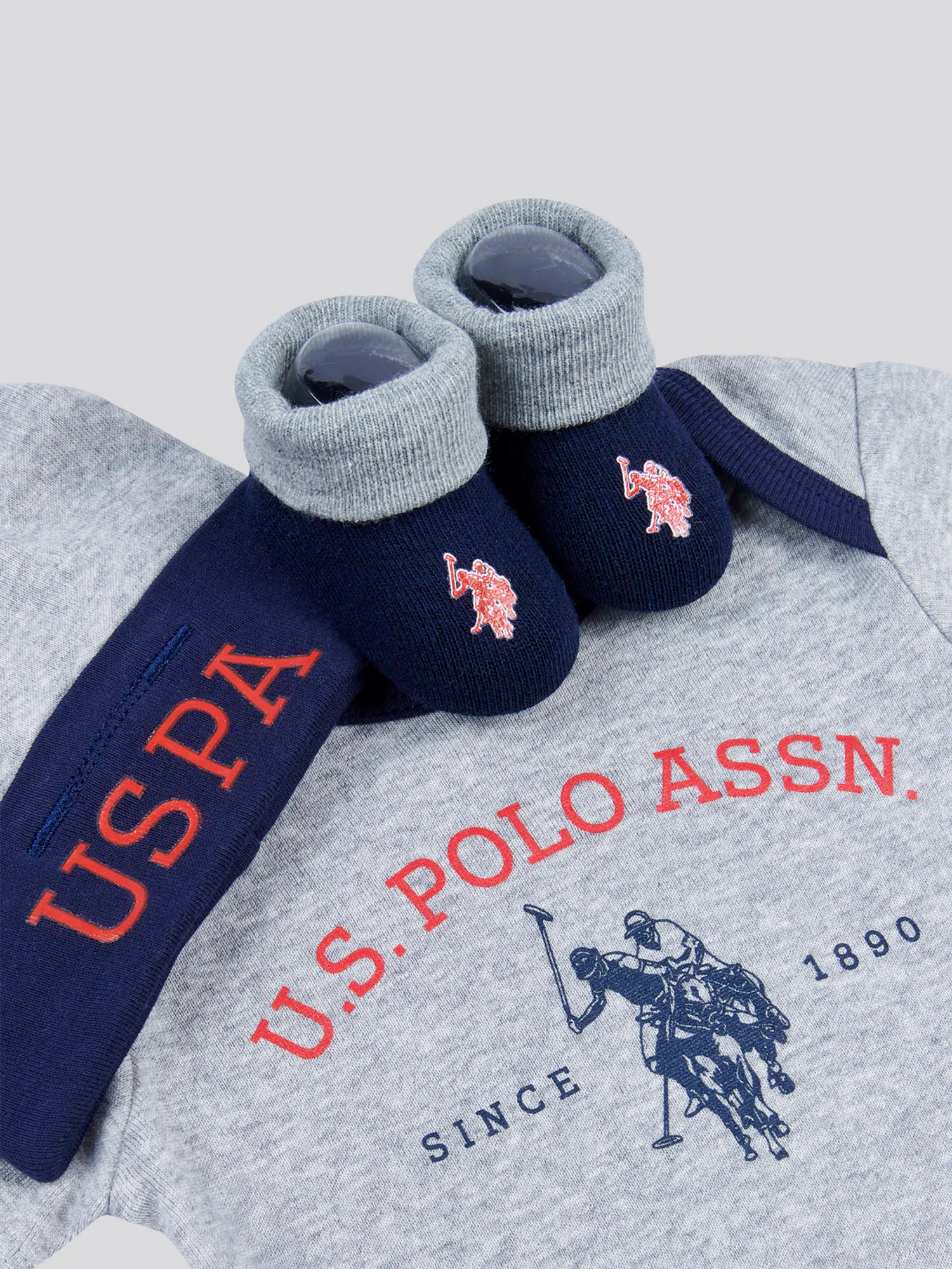 Baby 3 Piece Boxed Gifting Set in Light Grey Marl - Image 4