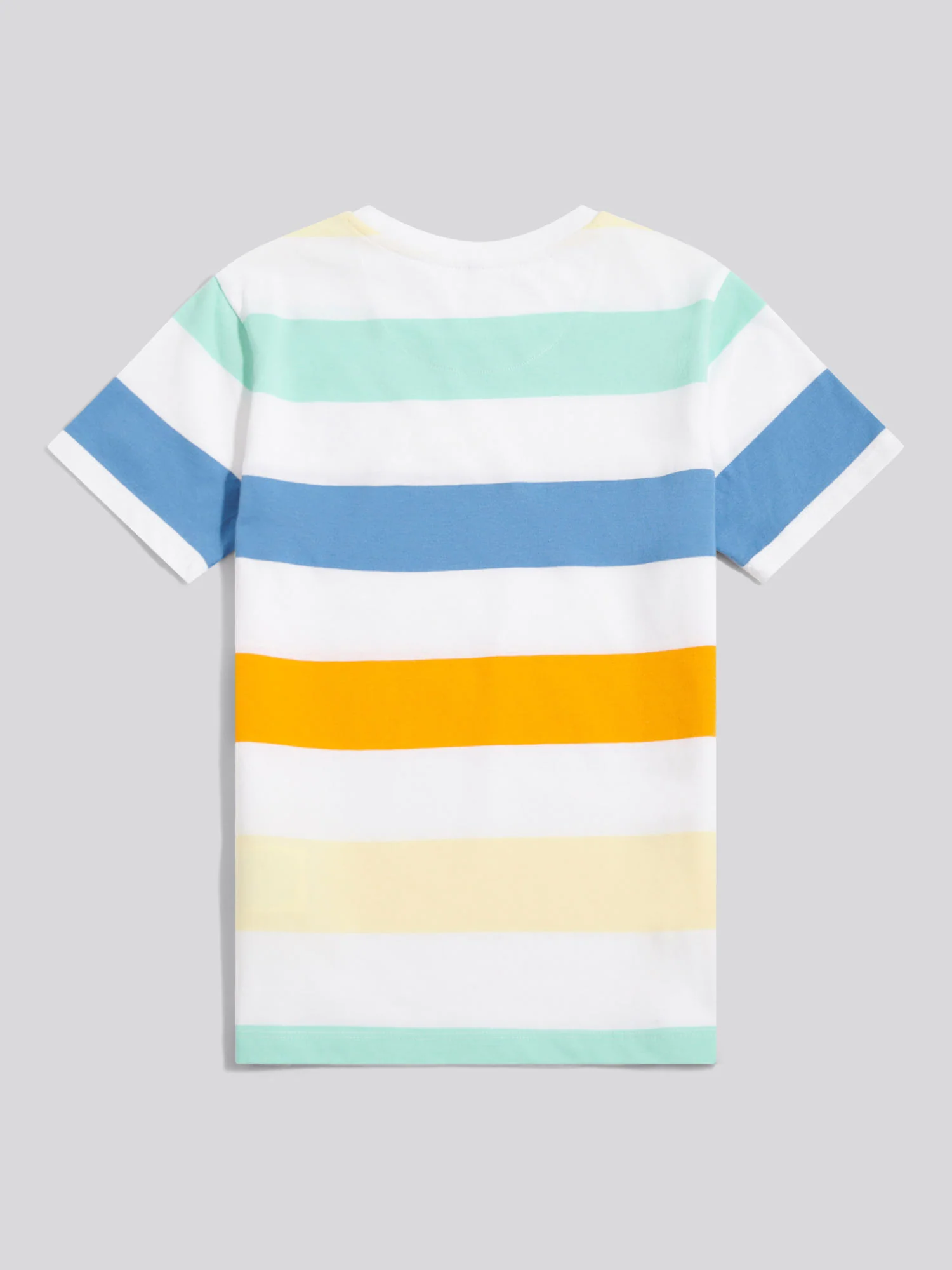 Boys Block Stripe T-Shirt Bright White - Image 7