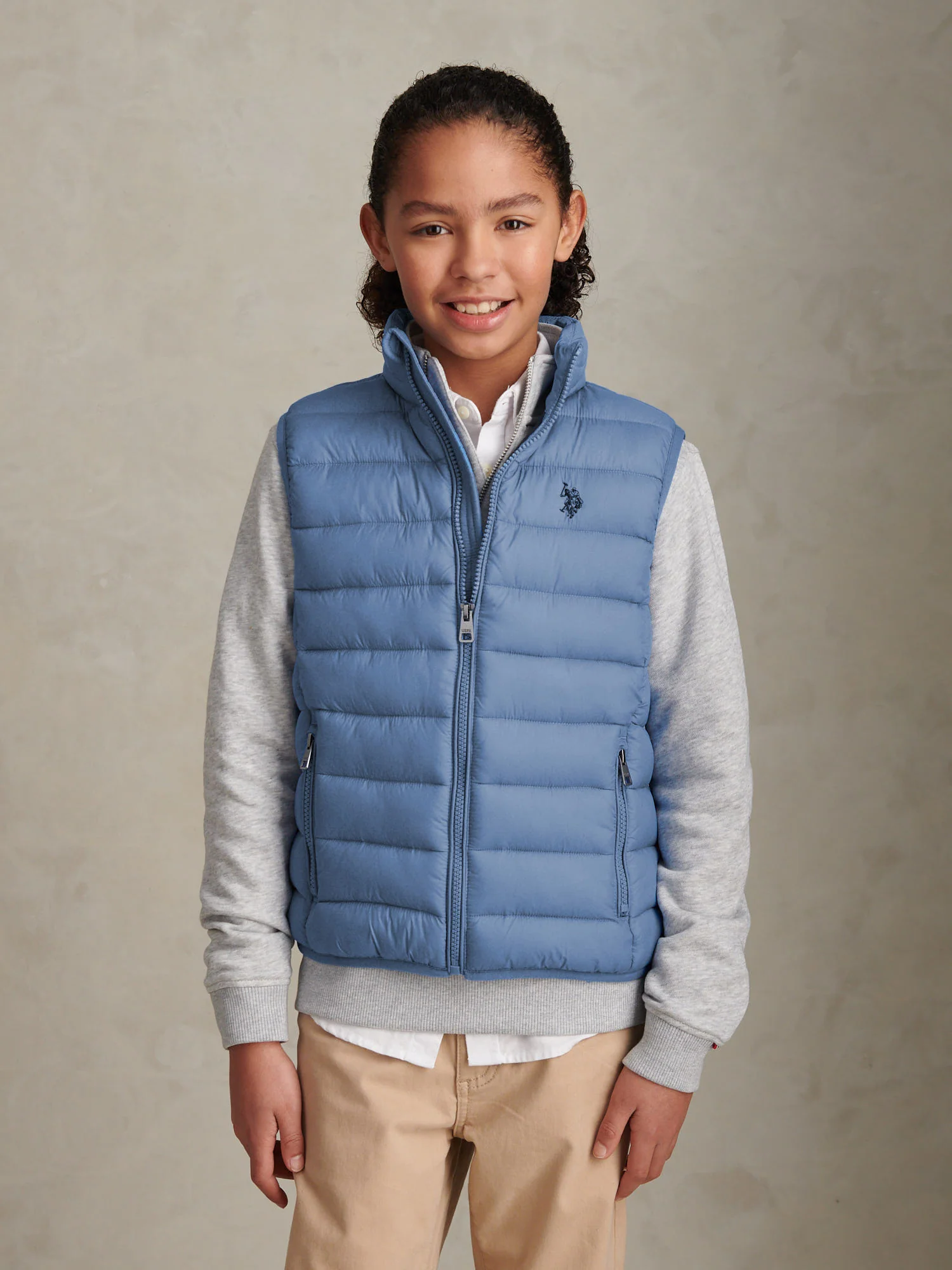 Boys Lightweight Quilted Gilet Blue Horizon