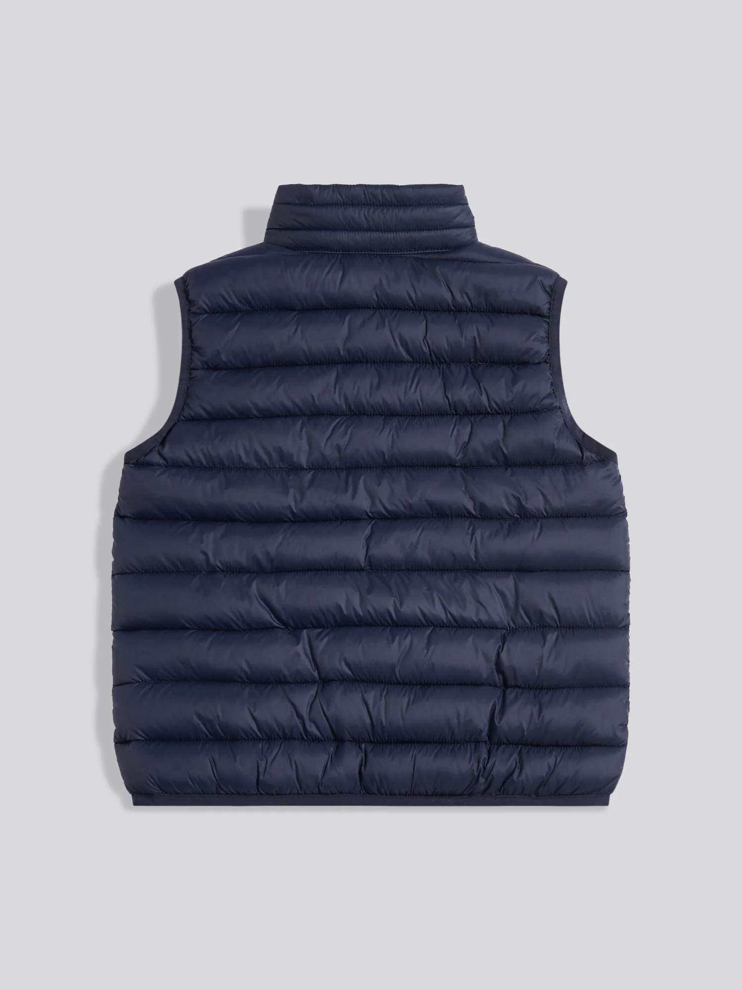 Boys Lightweight Quilted Gilet Dark Sapphire Navy / Haute Red DHM - Image 6
