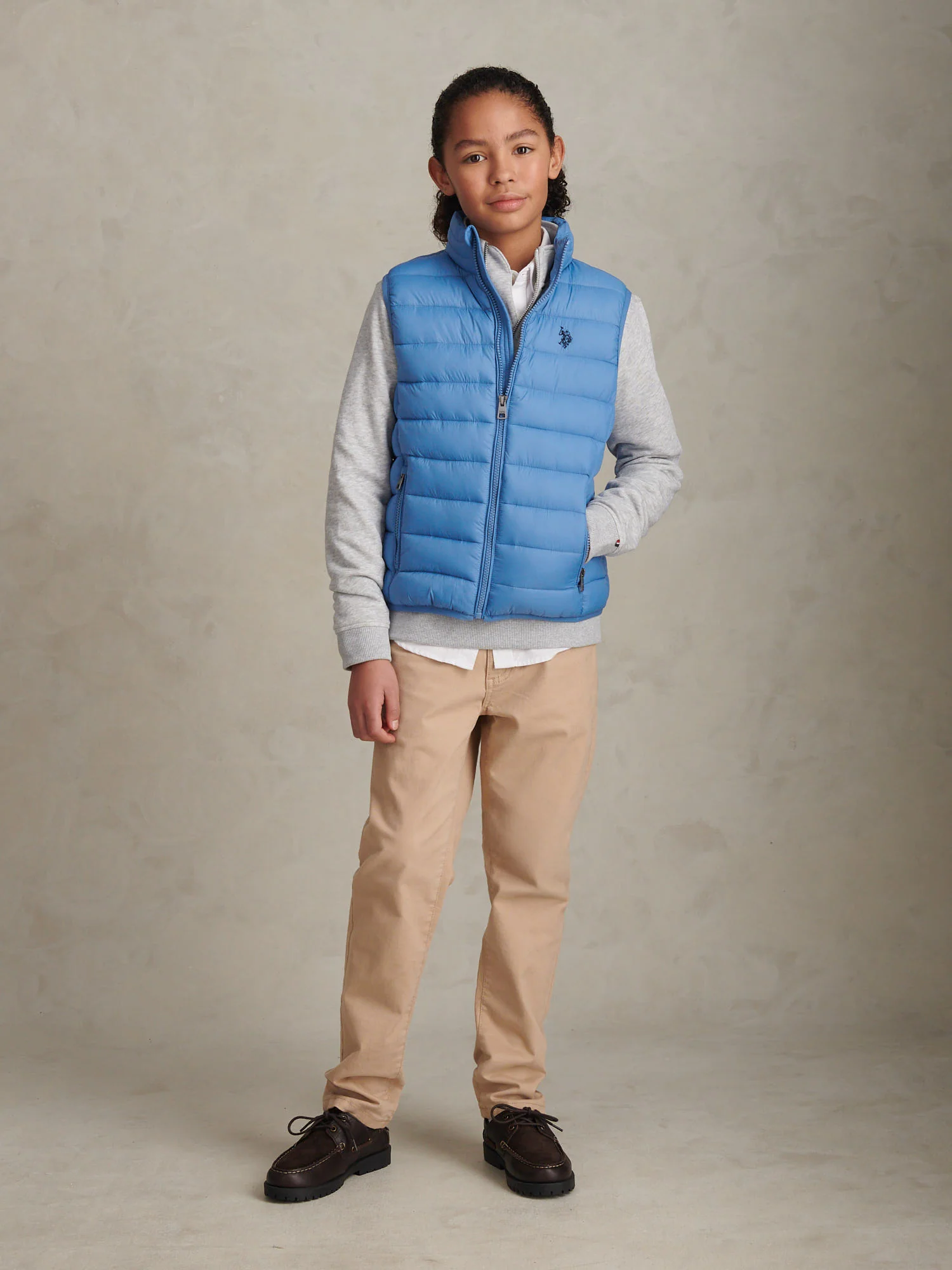 Boys Lightweight Quilted Gilet Riviera - Image 3