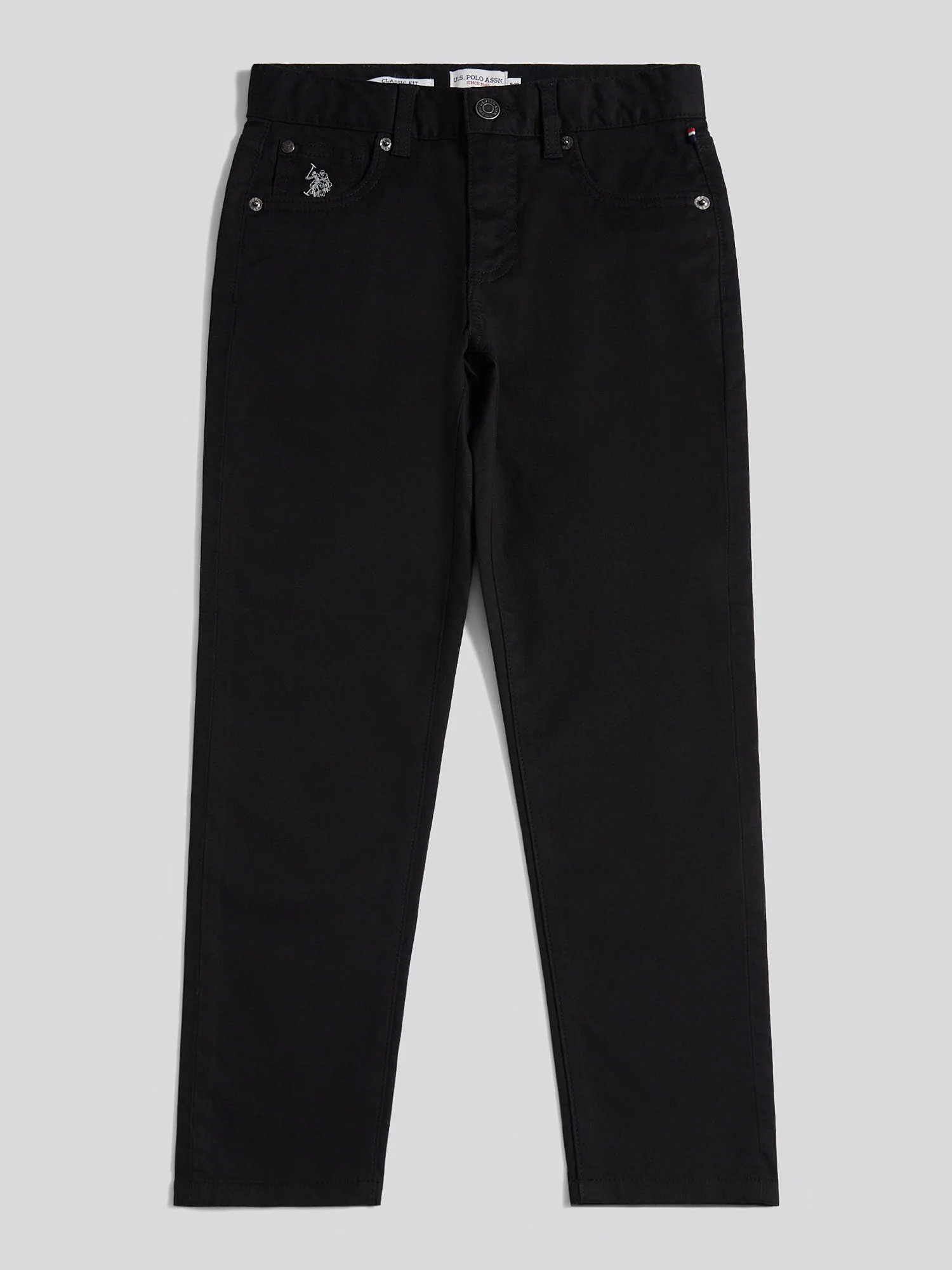 Boys Bedford Cord 5 Pocket Trouser in Black - Image 6