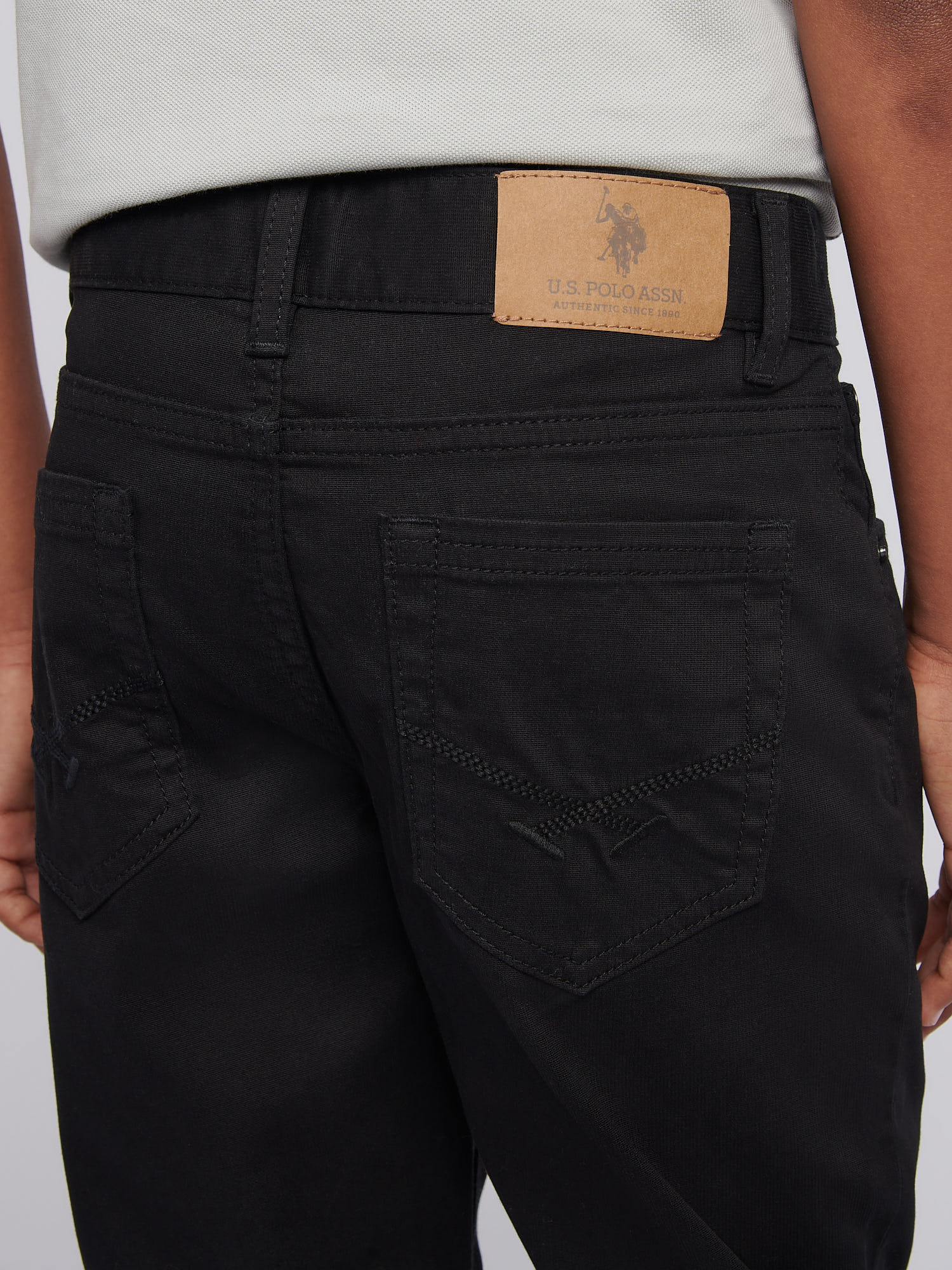 Boys Bedford Cord 5 Pocket Trouser in Dark Sapphire Navy - Image 2