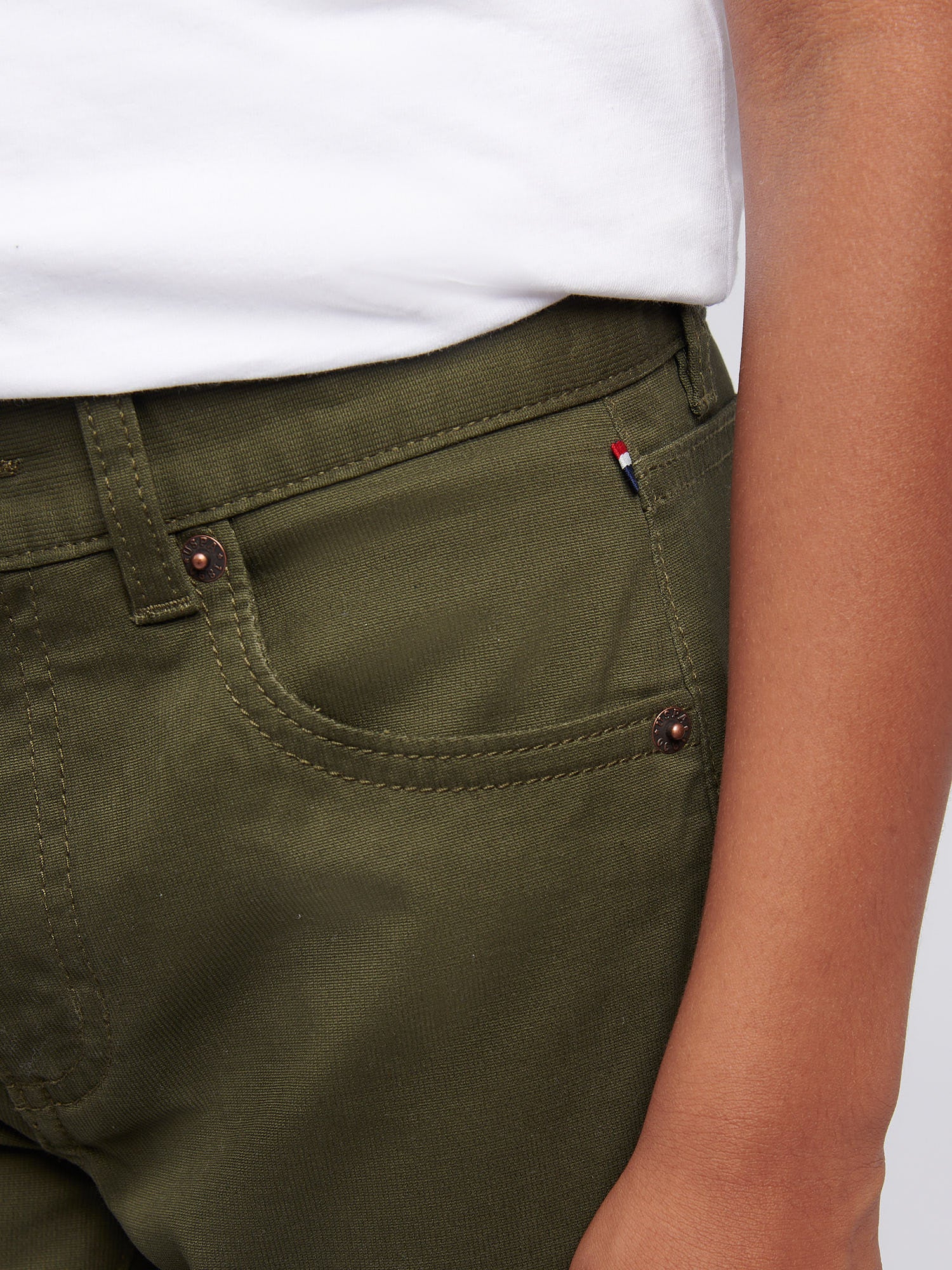 Boys Bedford Cord 5 Pocket Trouser in Forest Night - Image 6