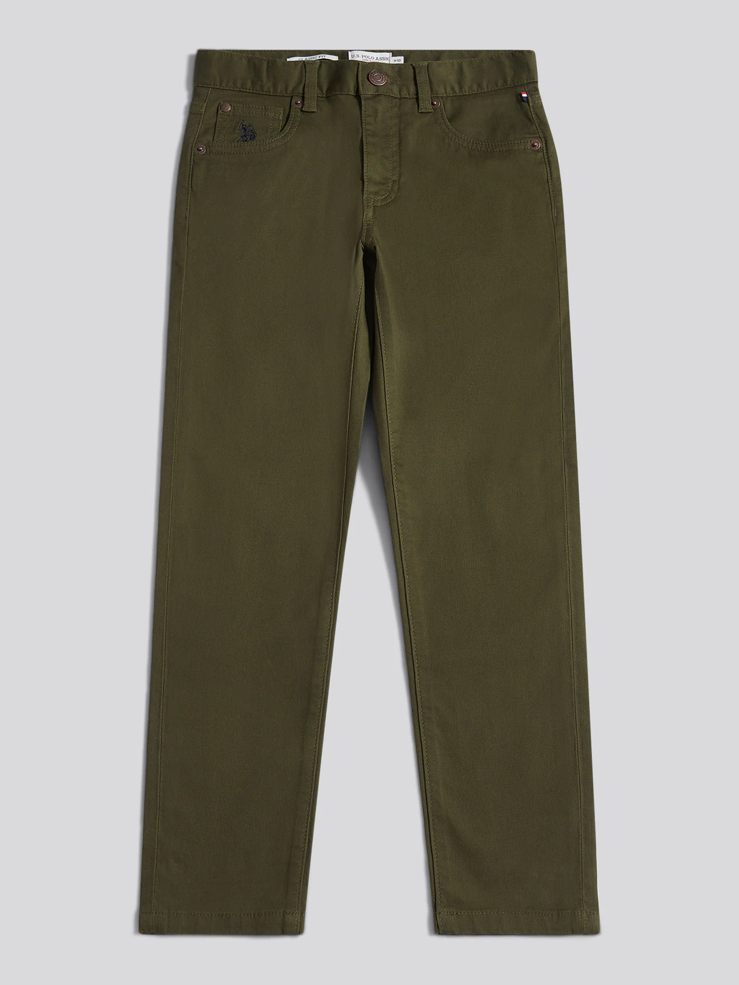 Boys Bedford Cord 5 Pocket Trouser in Forest Night - Image 7