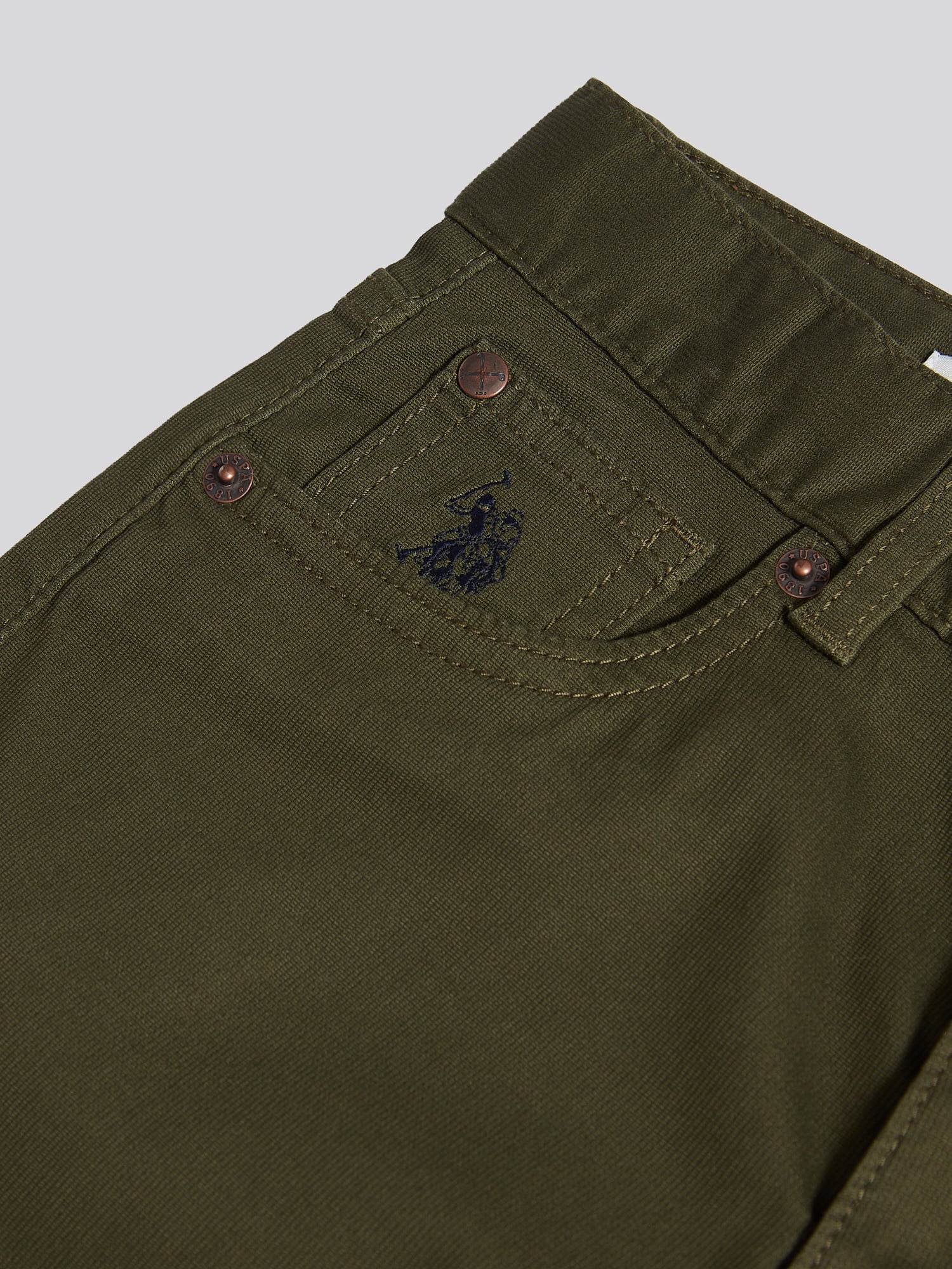 Boys Bedford Cord 5 Pocket Trouser in Forest Night - Image 9