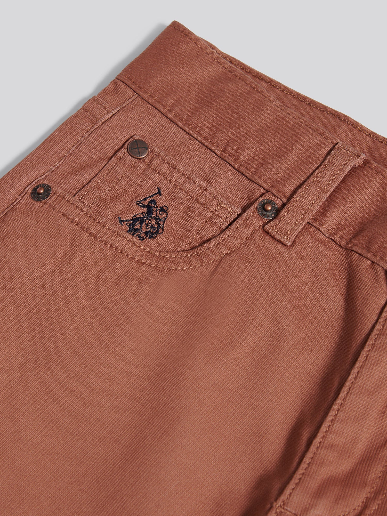 Boys Bedford Cord 5 Pocket Trouser in Rawhide - Image 10