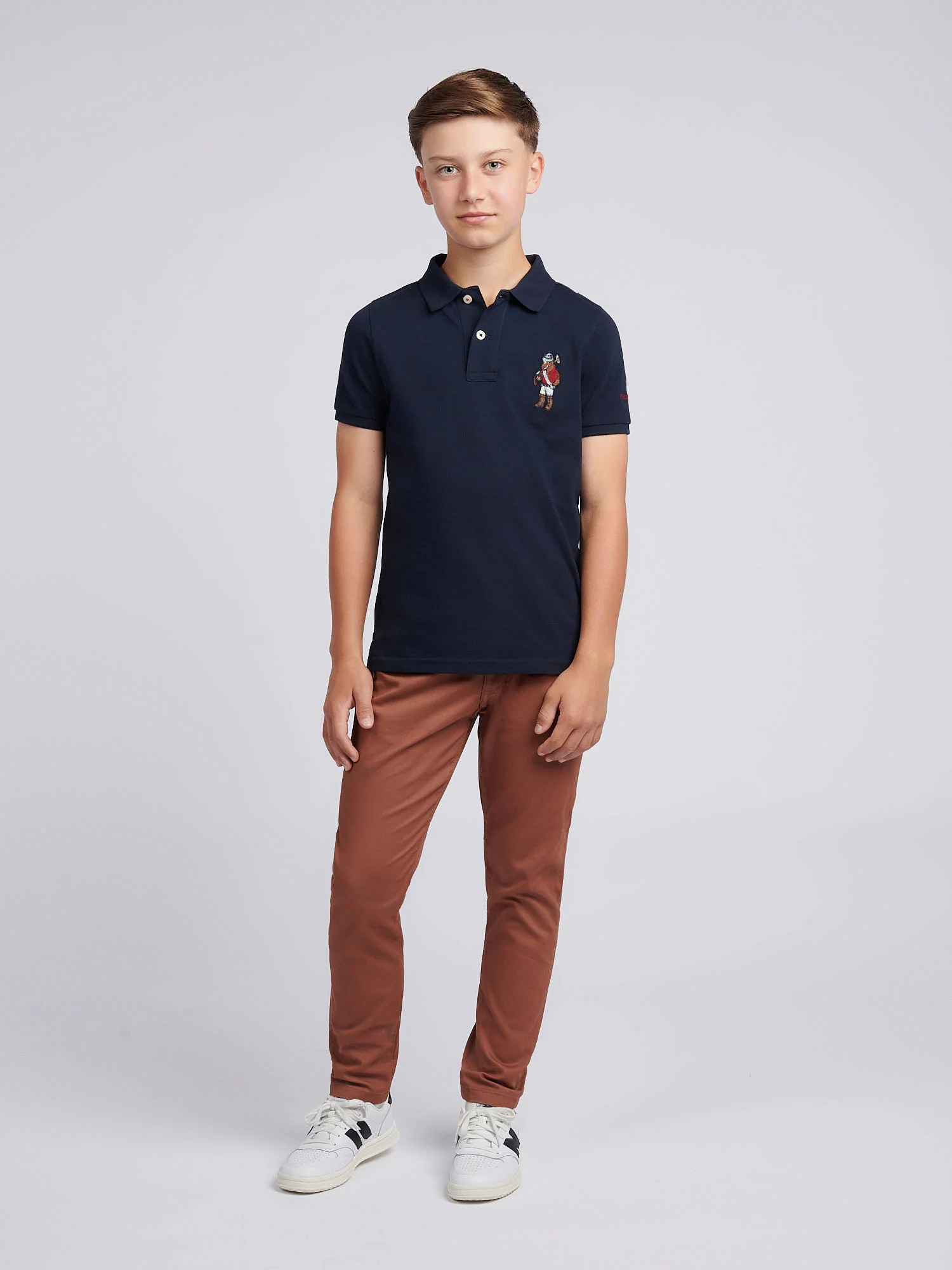 Boys Bedford Cord 5 Pocket Trouser in Rawhide - Image 3