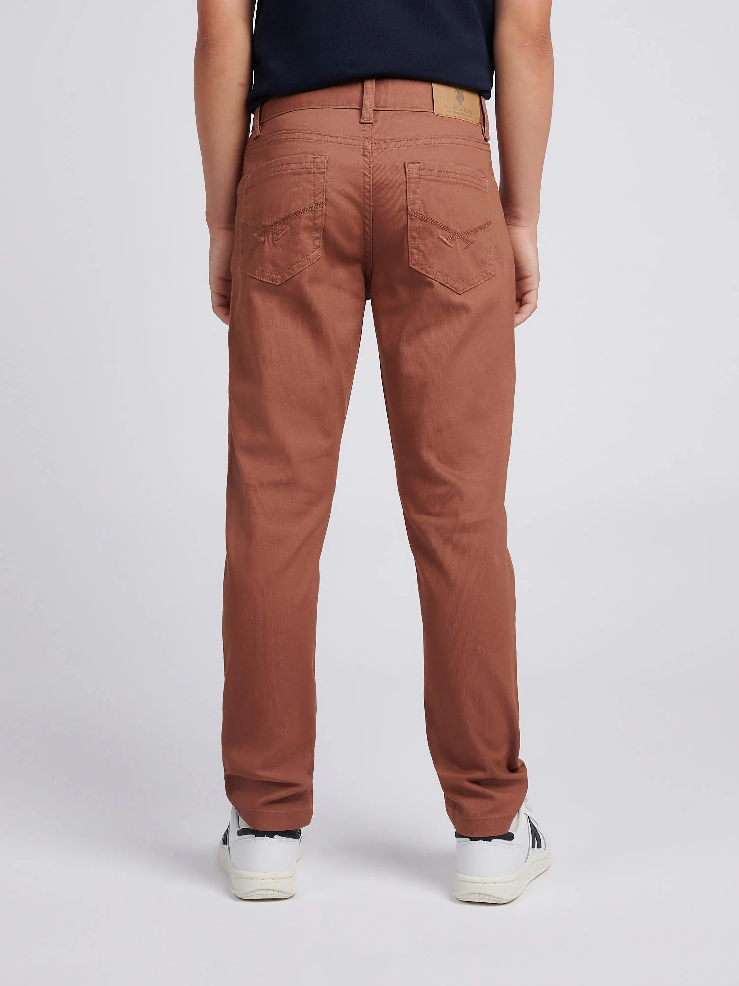 Boys Bedford Cord 5 Pocket Trouser in Rawhide - Image 4