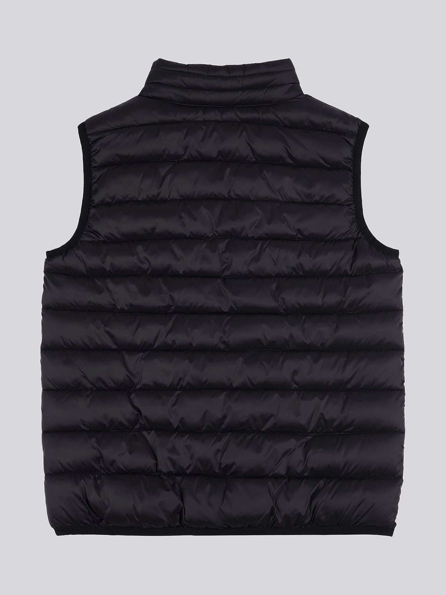 Boys Bound Quilted Gilet in Black Bright White DHM - Image 6