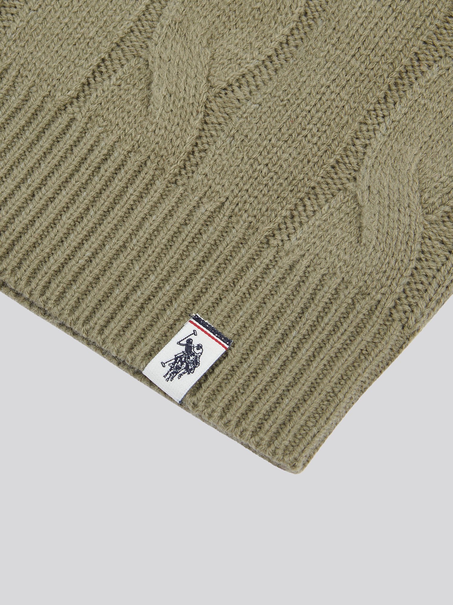 Boys Cable Knit Crew in Mulled Basil - Image 7