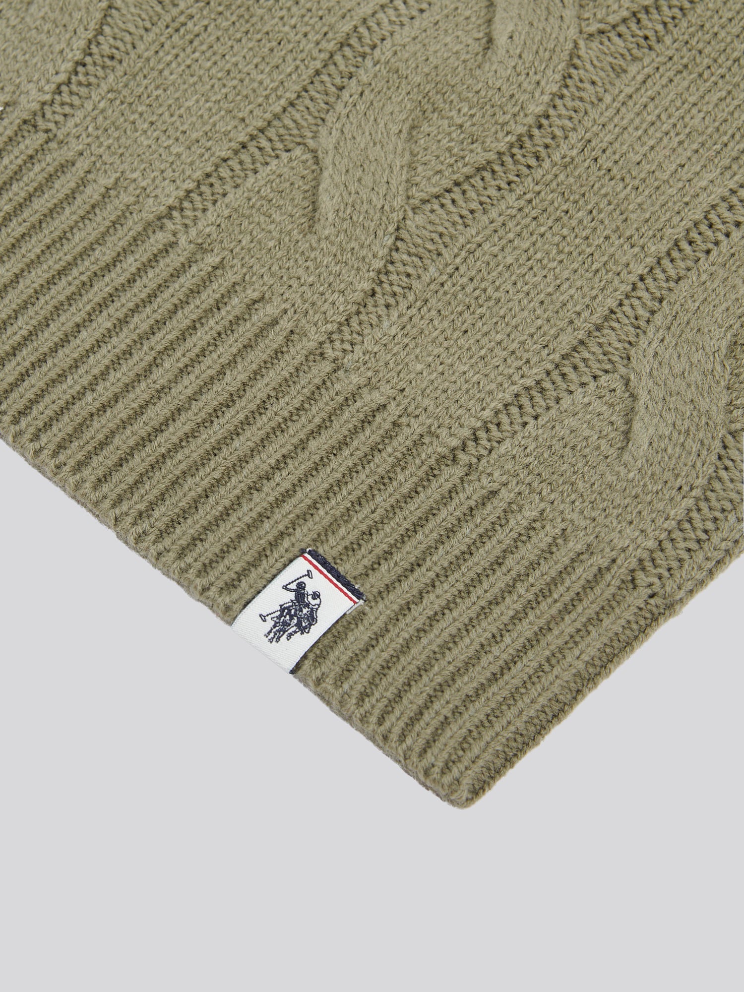 Boys Cable Knit Funnel in Mulled Basil - Image 7