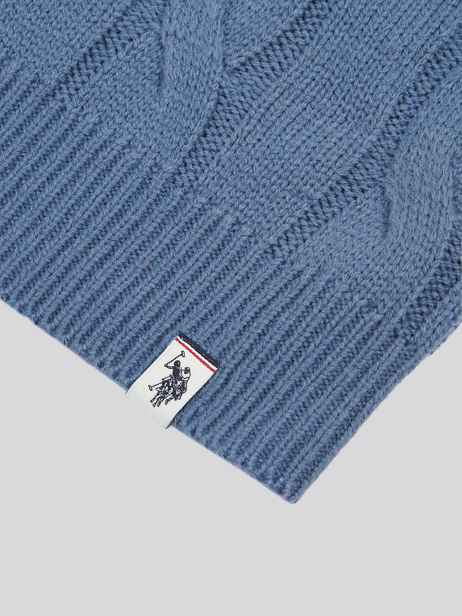 Boys Cable Knit Funnel in Vintage Indigo - Image 8