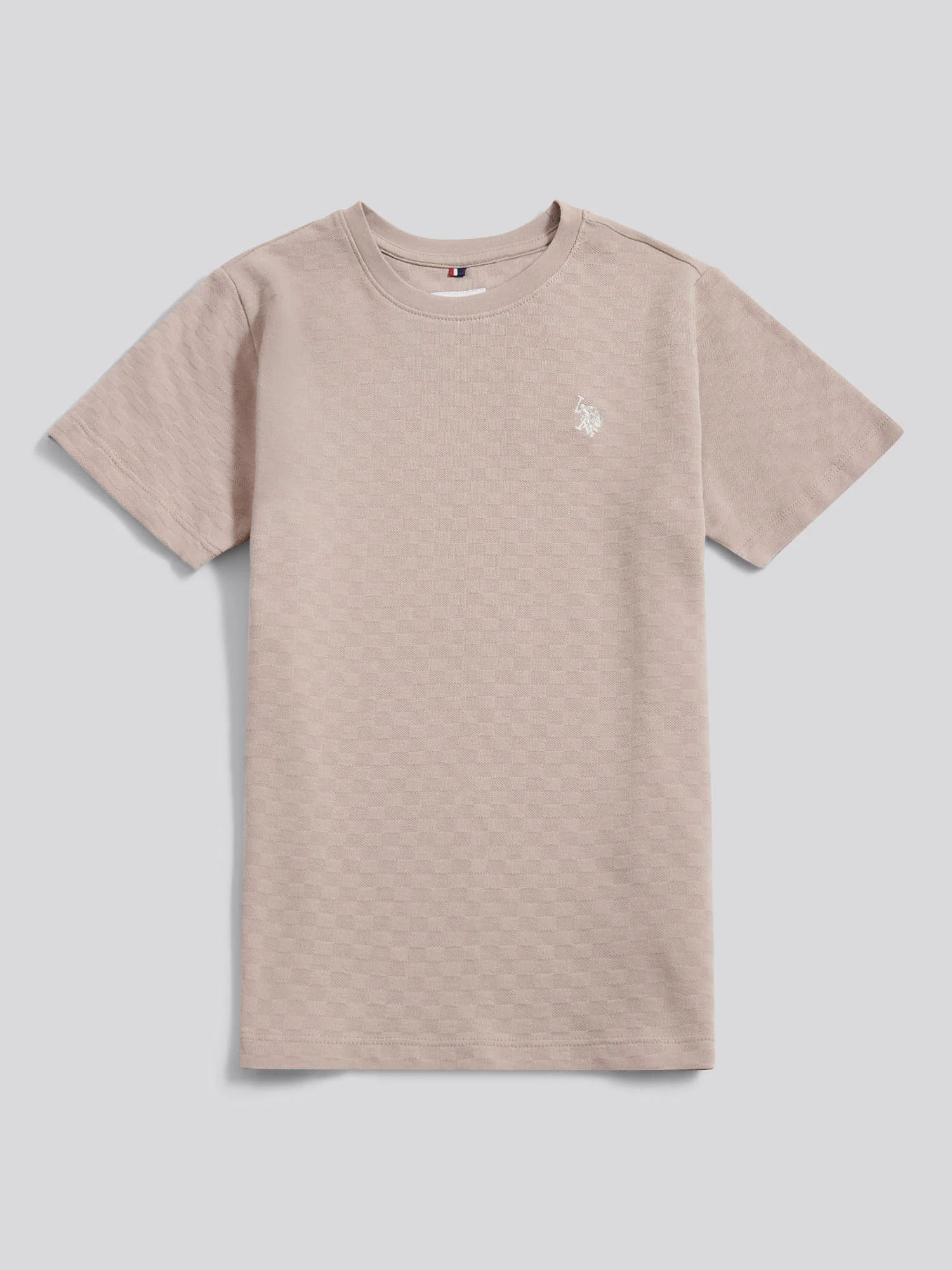 Boys Check Texture T-Shirt, in Atmosphere - Image 5