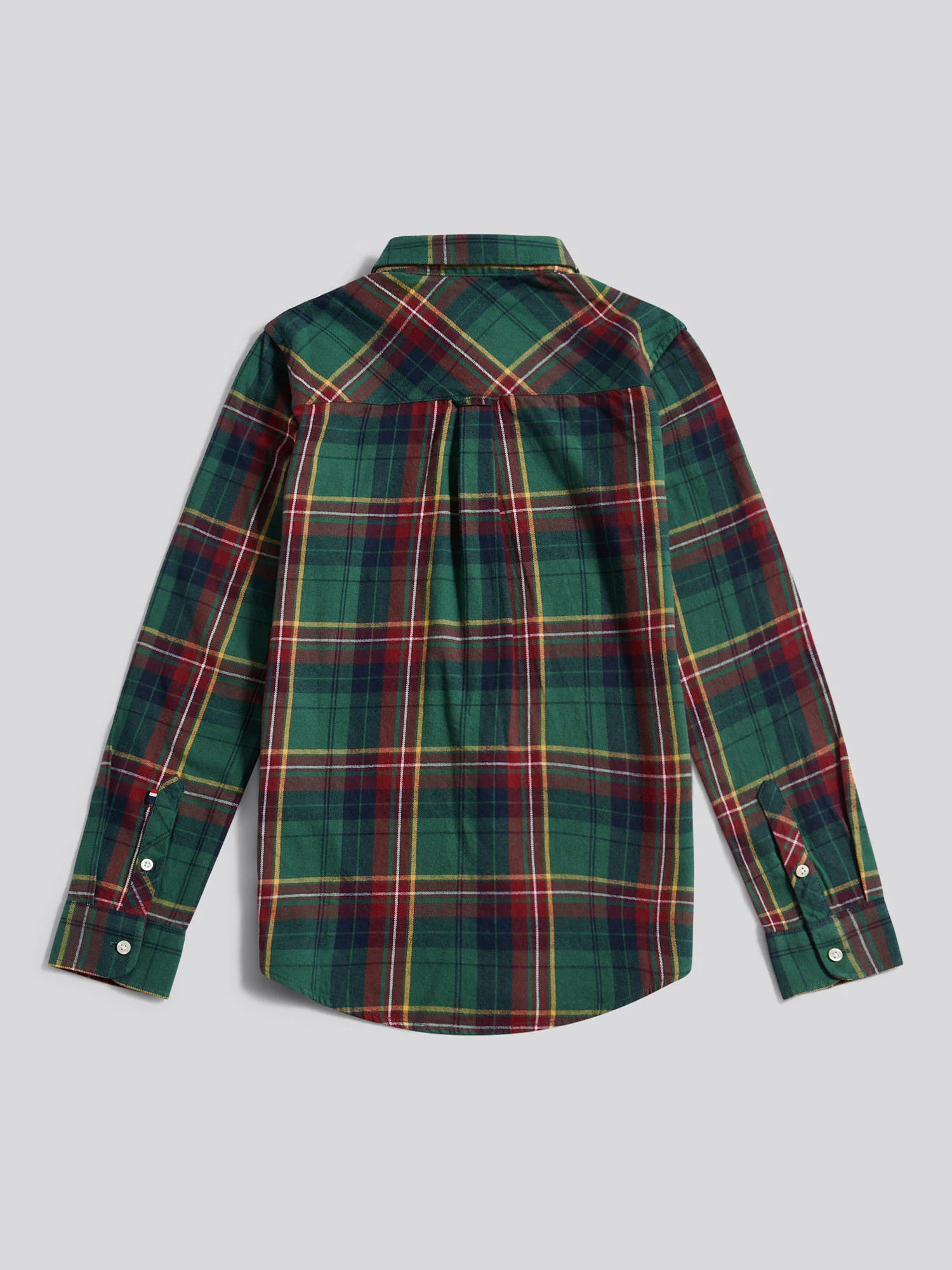 Boys Checked Buttondown Pocket Shirt in Pineneedle - Image 7