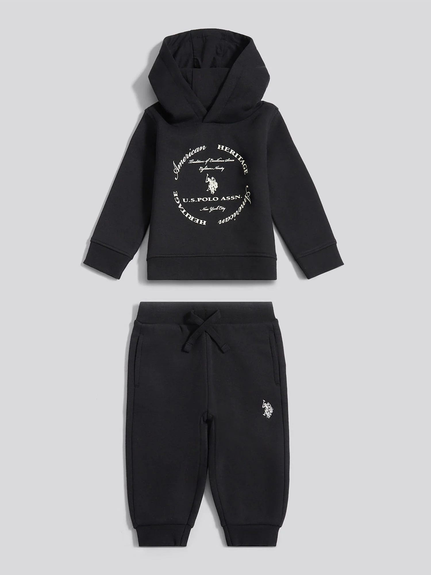 Boys Circle Graphic Hoodie & Jogger Set in Black - Image 12