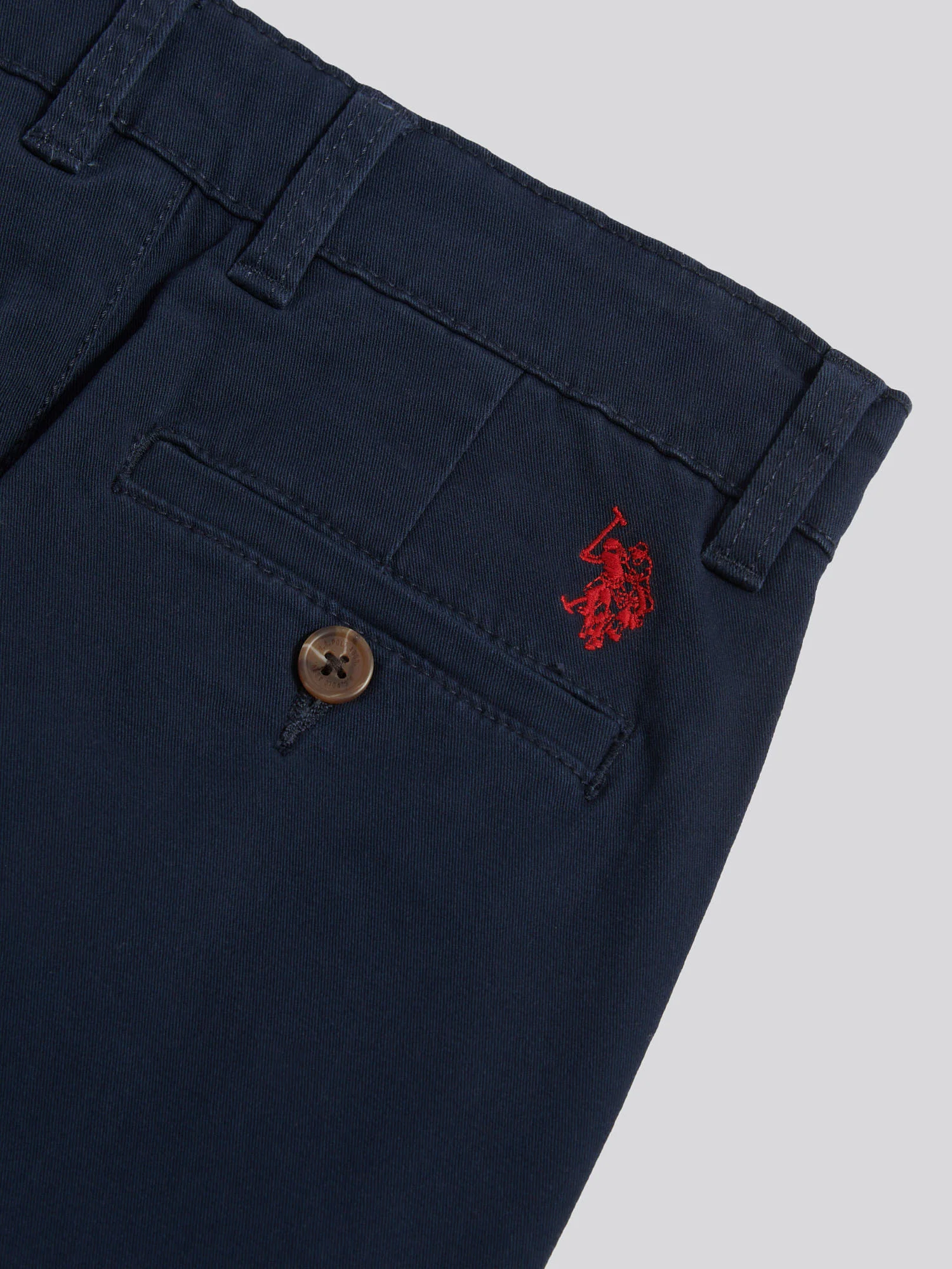 Boys Classic Chino in Dark Sapphire Navy / Haute Red DHM - Image 9