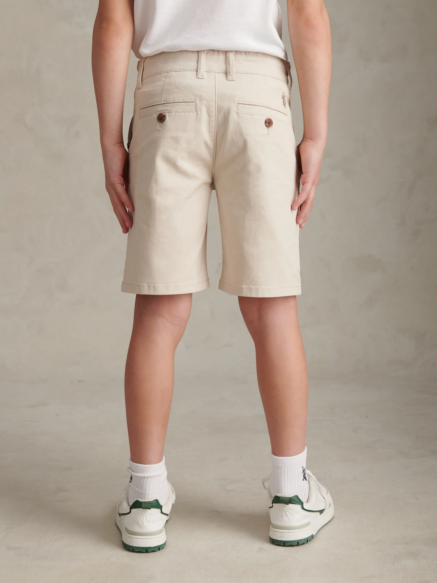Boys Classic Chino Short Beige - Image 4
