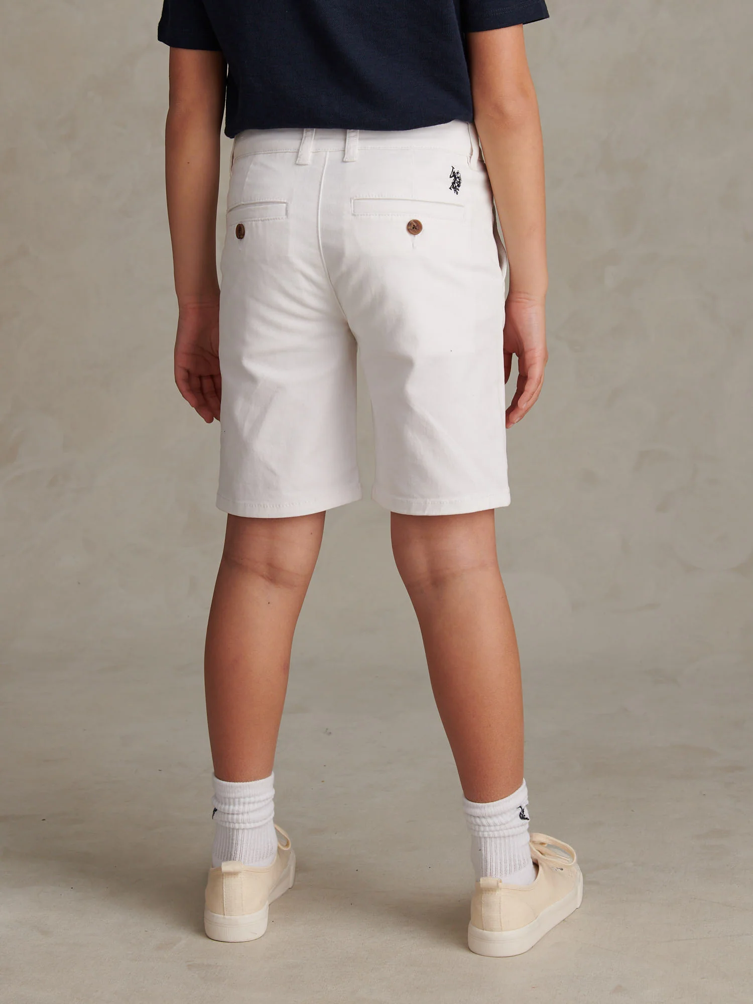 Boys Classic Chino Short Bright White - Image 4