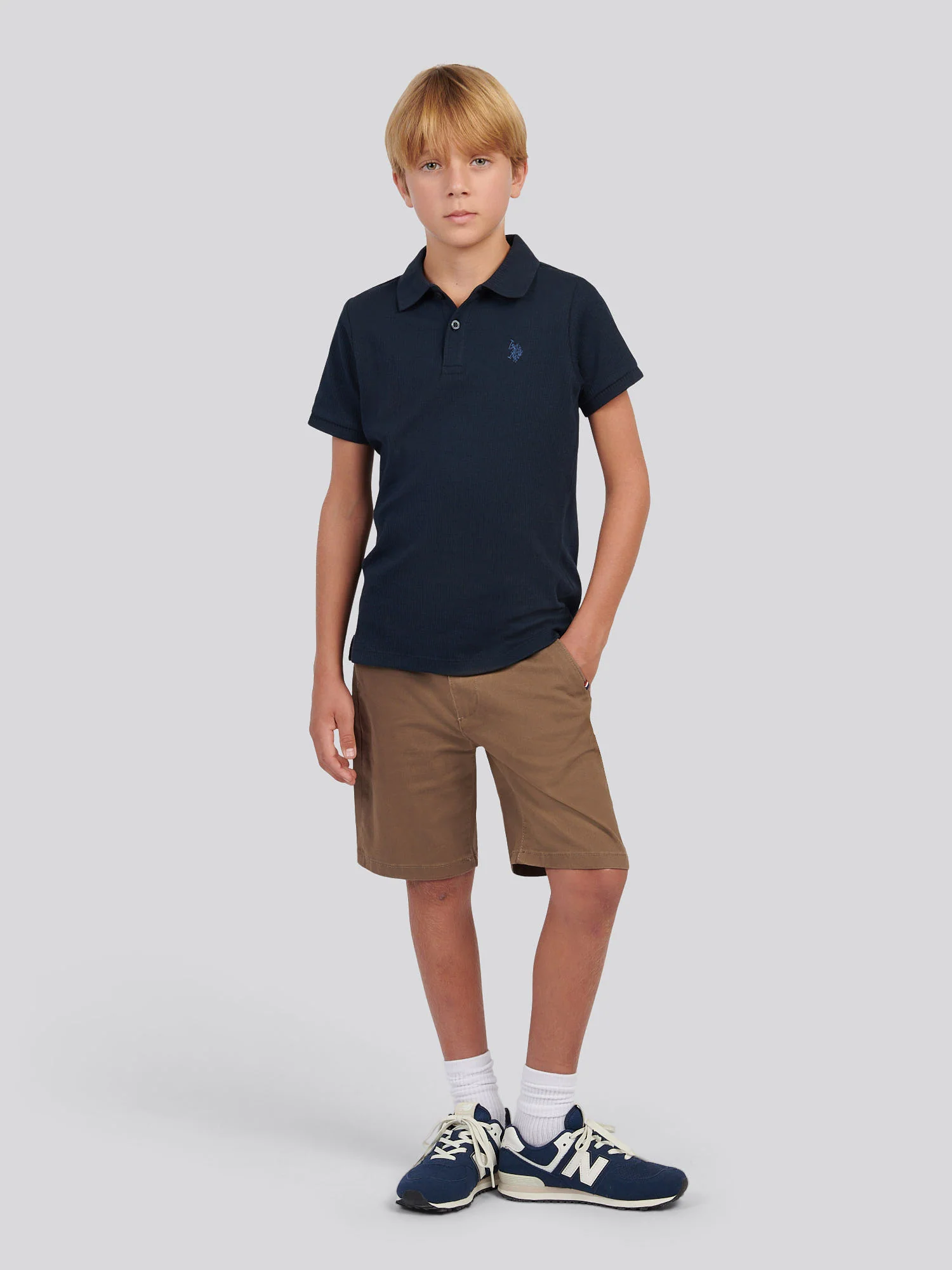 Boys Classic Chino Short Shitake - Image 3