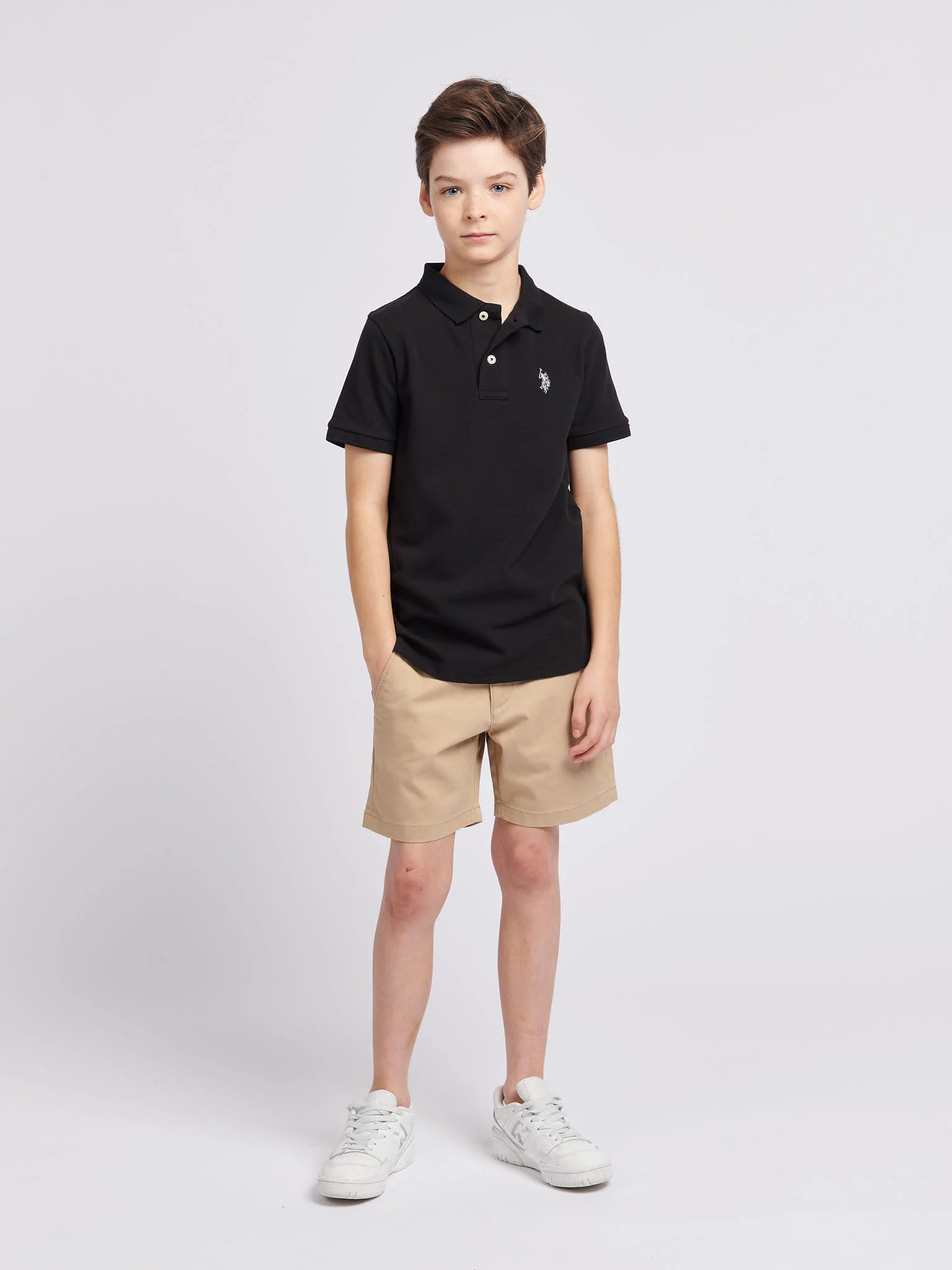 Boys Classic Chino Shorts in Cornstalk - Image 3