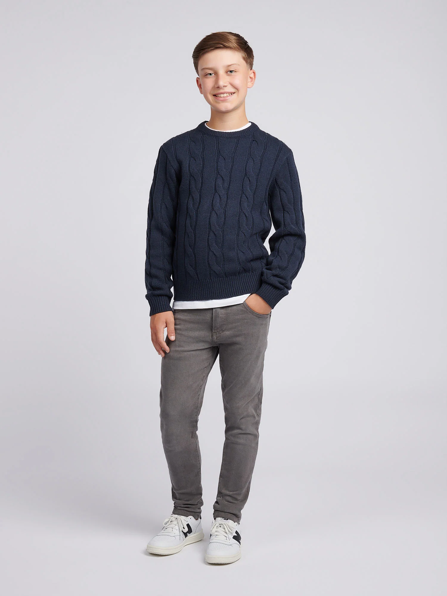 Boys Classic Fit Jean in Grey Wash - Image 3