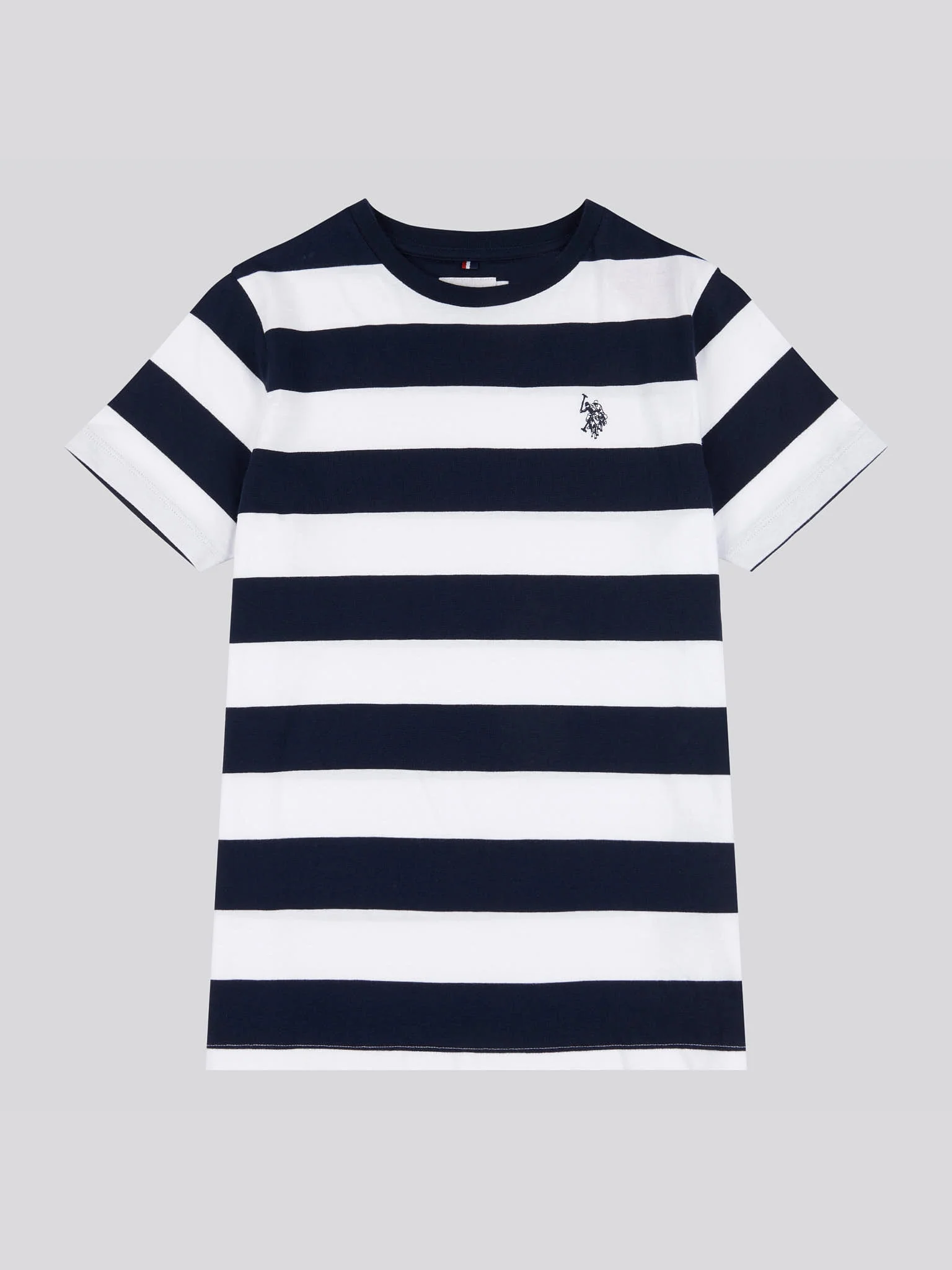 Boys Classic Stripe T-Shirt in Dark Sapphire Navy - Image 5