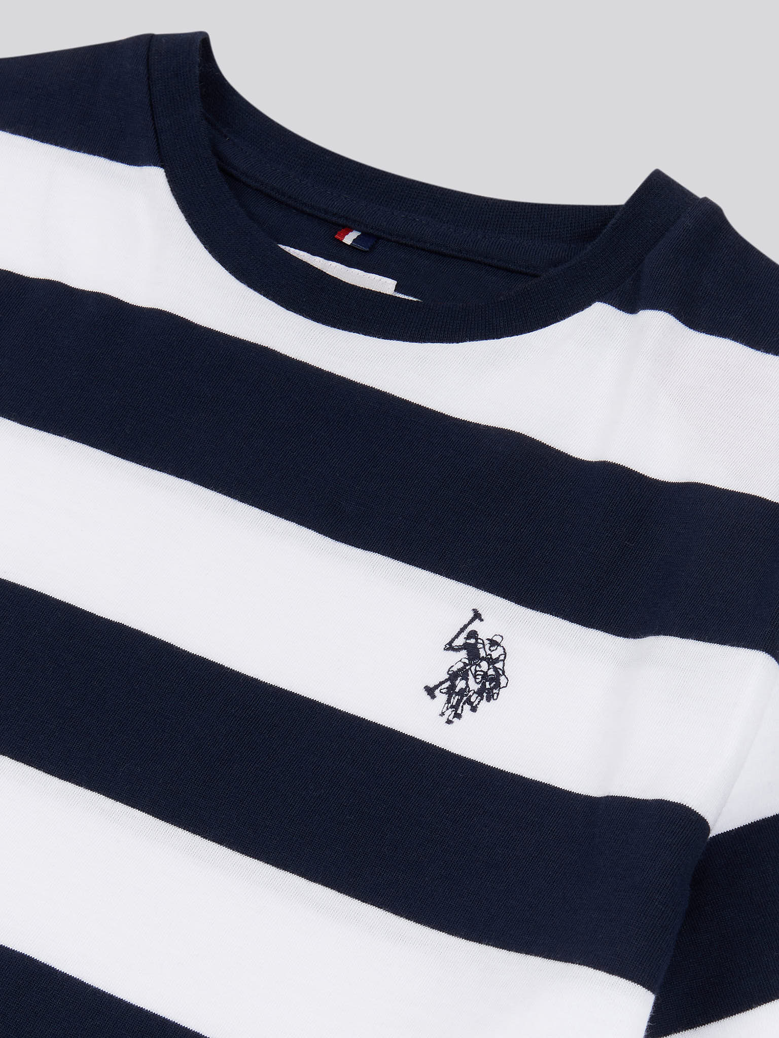 Boys Classic Stripe T-Shirt in Dark Sapphire Navy - Image 6