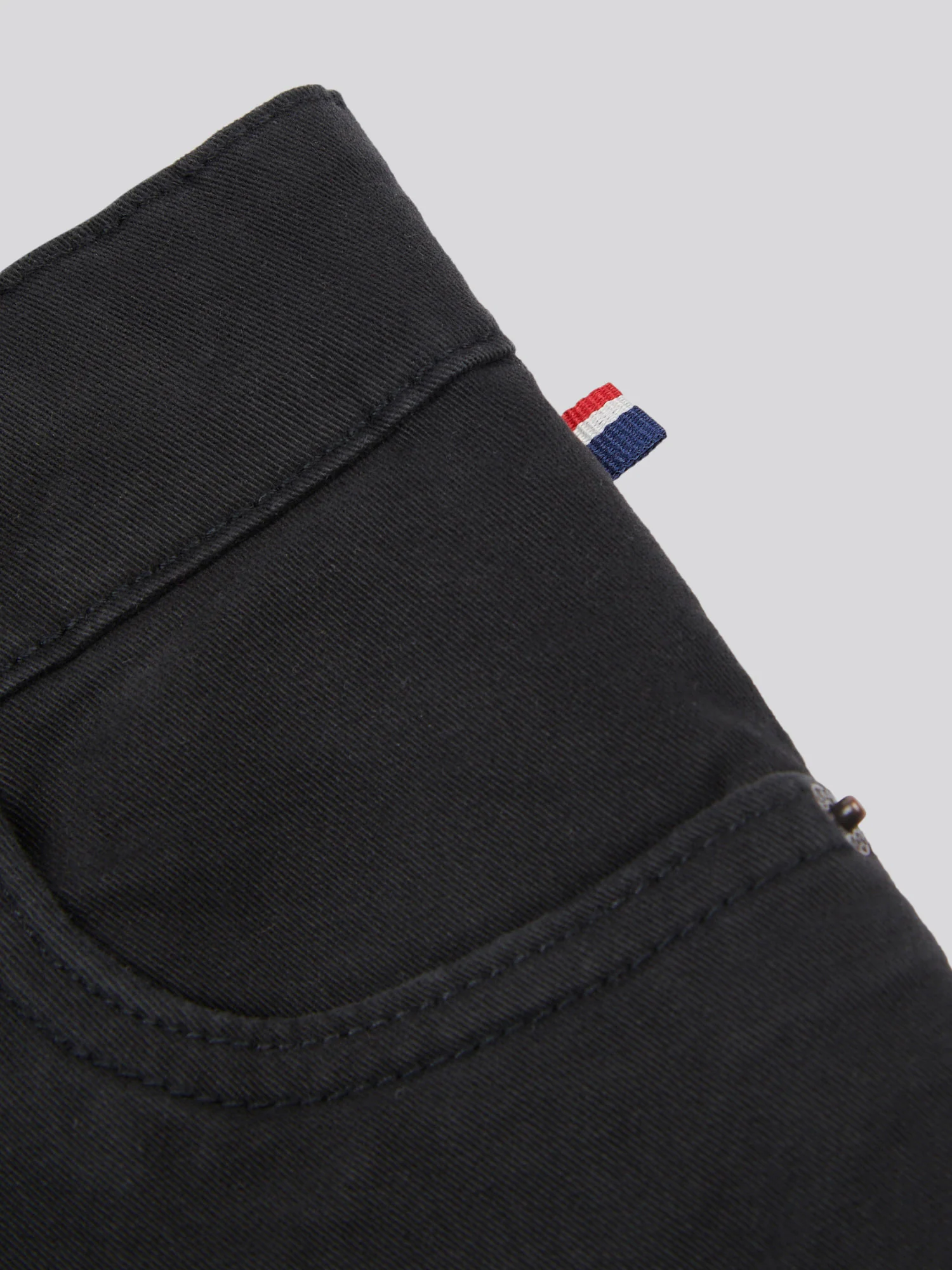 Boys Core 5 Pocket Trouser in Black Bright White DHM - Image 10