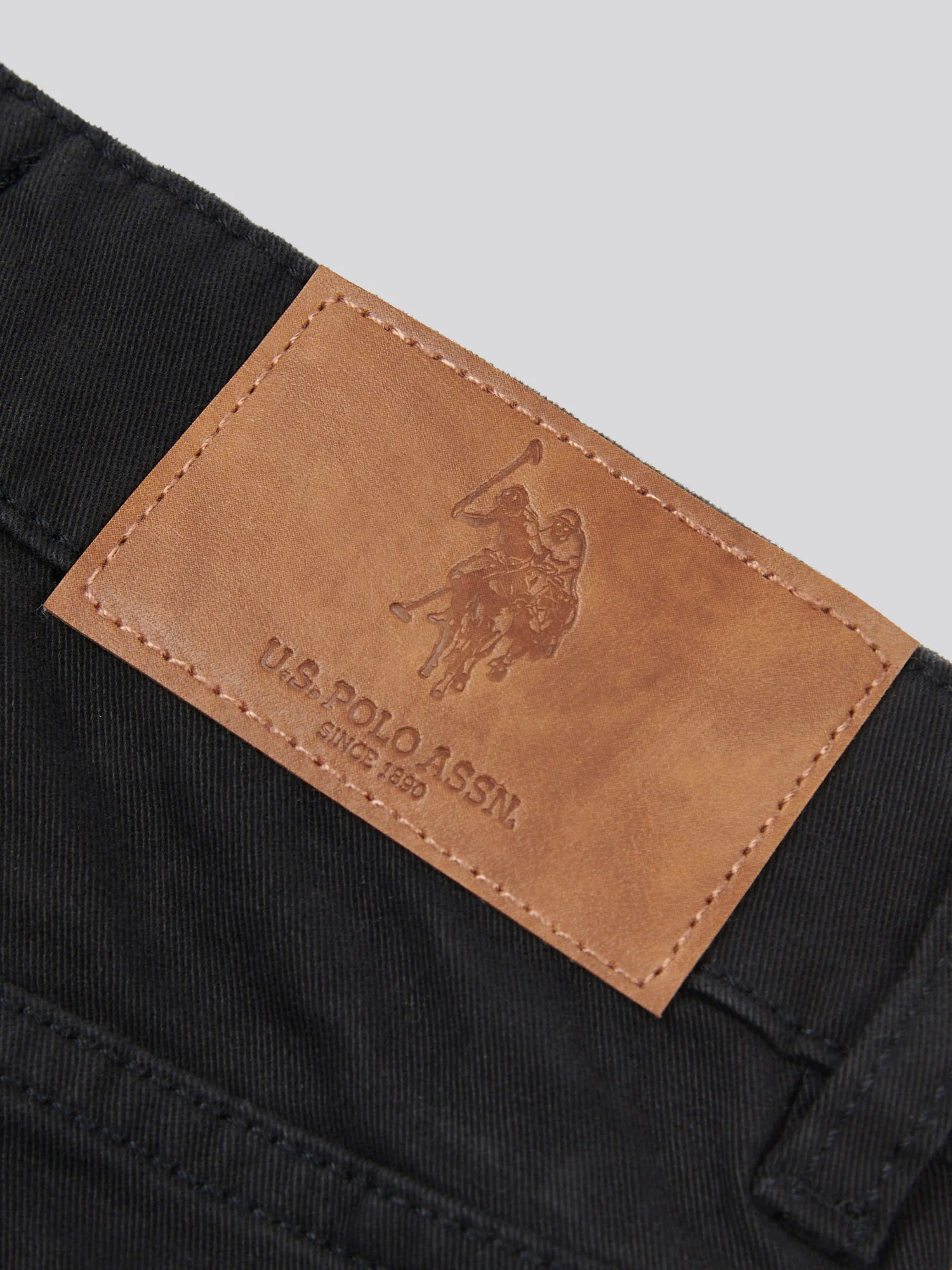 Boys Core 5 Pocket Trouser in Black Bright White DHM - Image 11