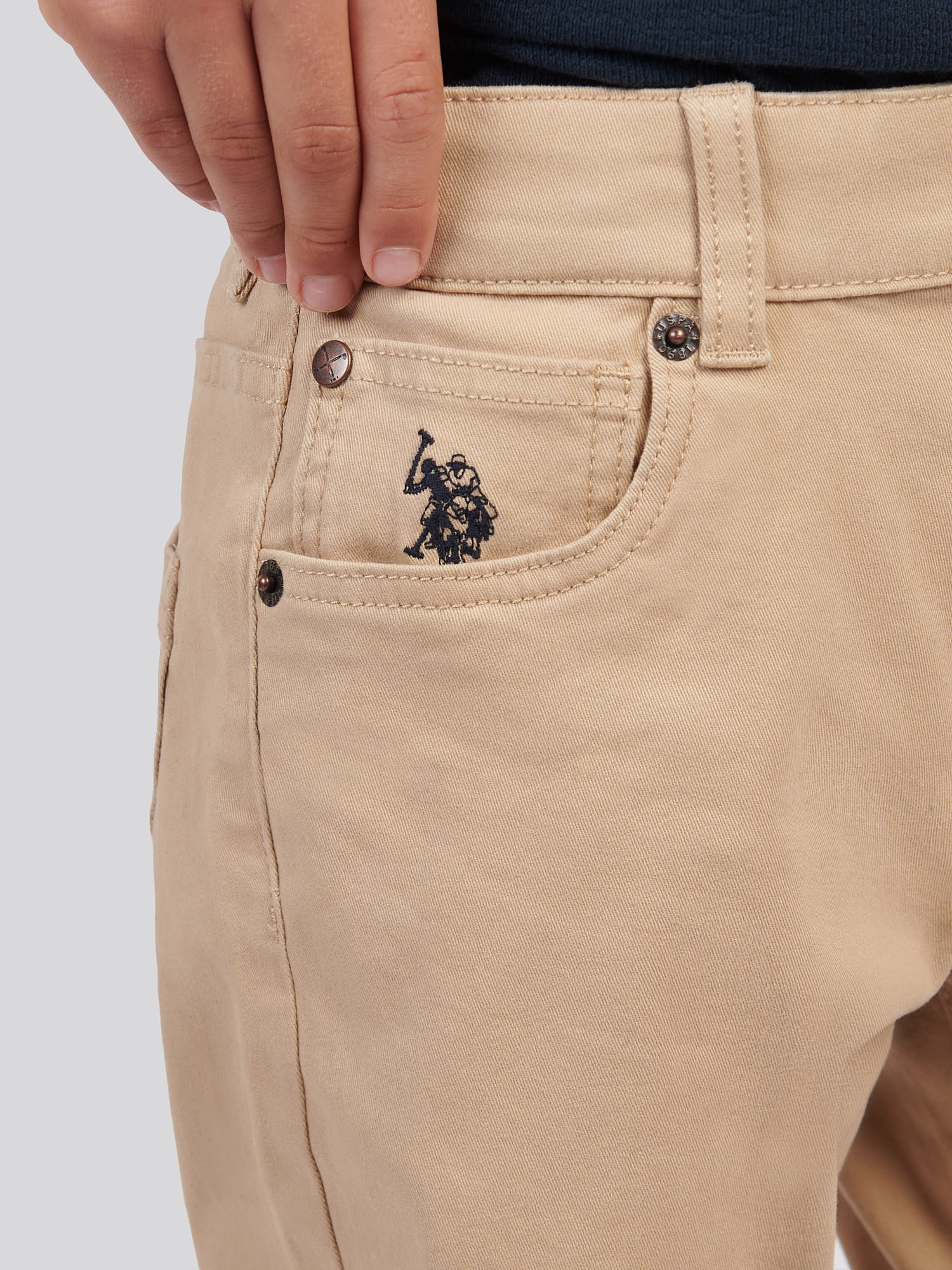 Boys Core 5 Pocket Trouser in Cornstalk - Image 5