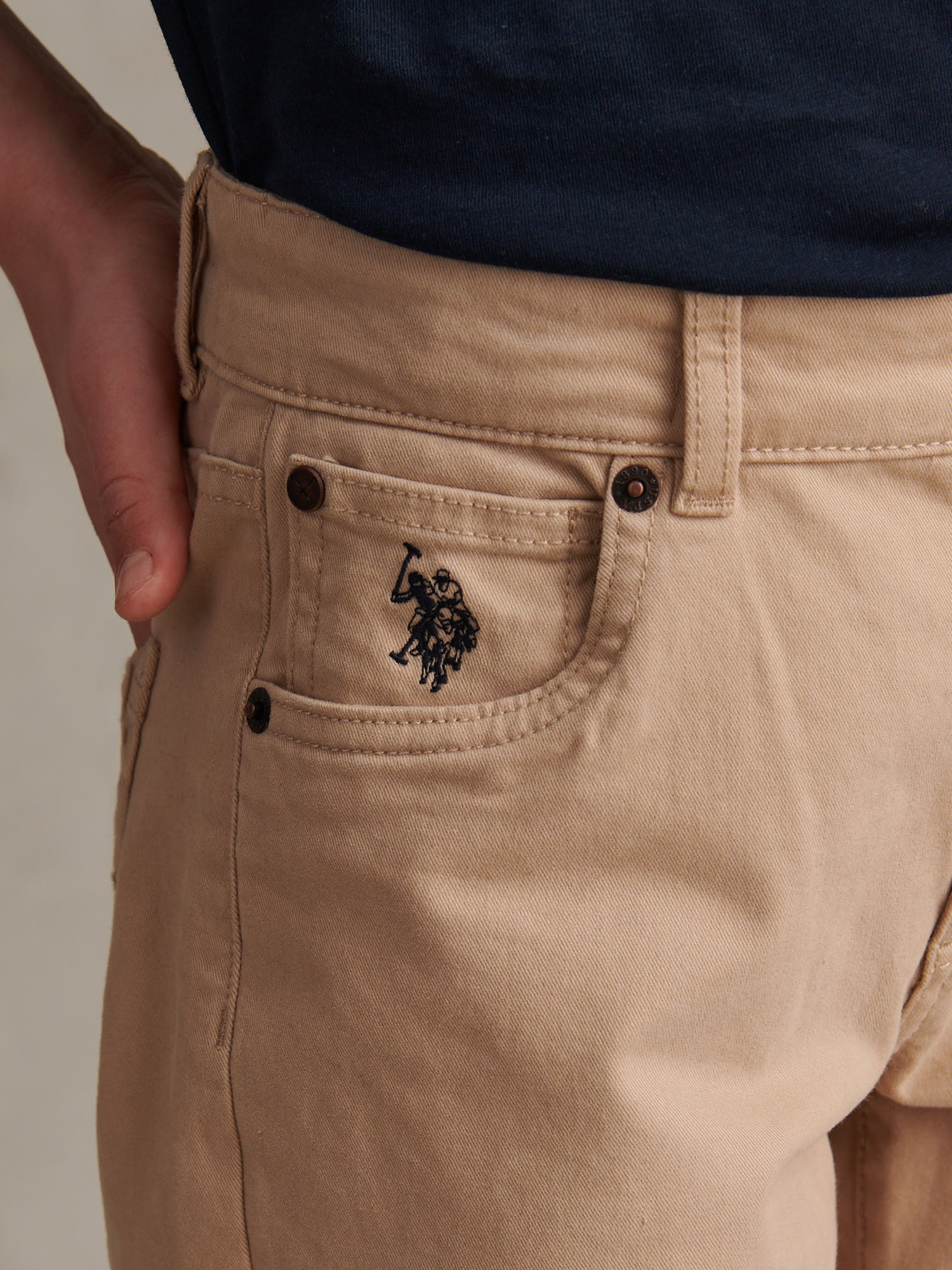 Boys Core 5 Pocket Trouser in Cornstalk - Image 5