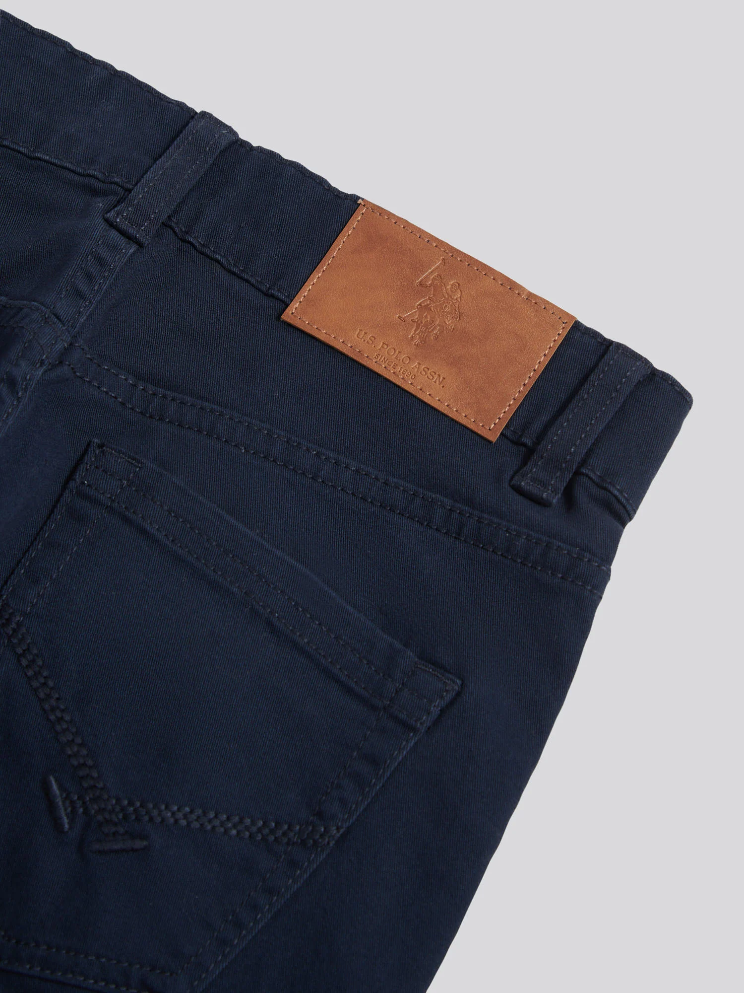 Boys Core 5 Pocket Trouser in Dark Sapphire Navy / Haute Red DHM - Image 11