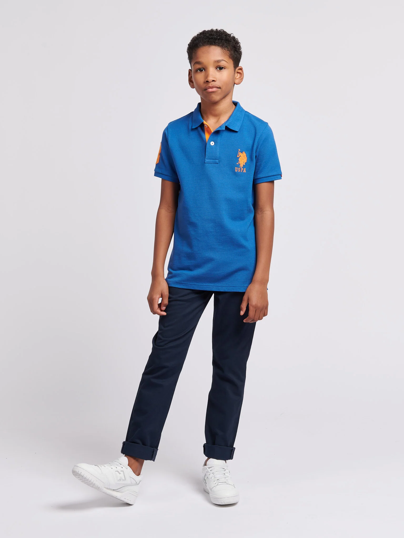 Boys Core 5 Pocket Trouser in Dark Sapphire Navy / Moonlight Blue DHM - Image 3