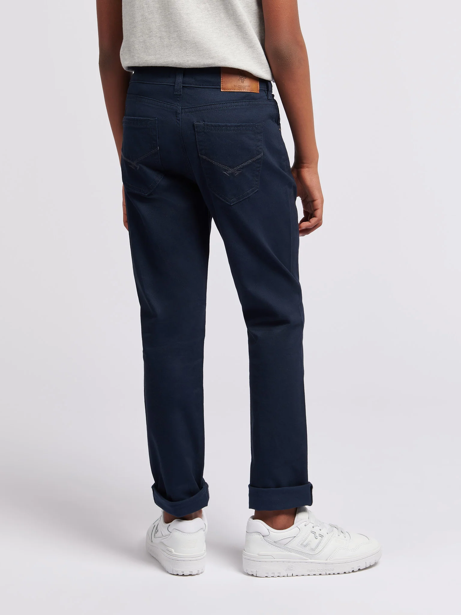 Boys Core 5 Pocket Trouser in Dark Sapphire Navy / Moonlight Blue DHM - Image 4