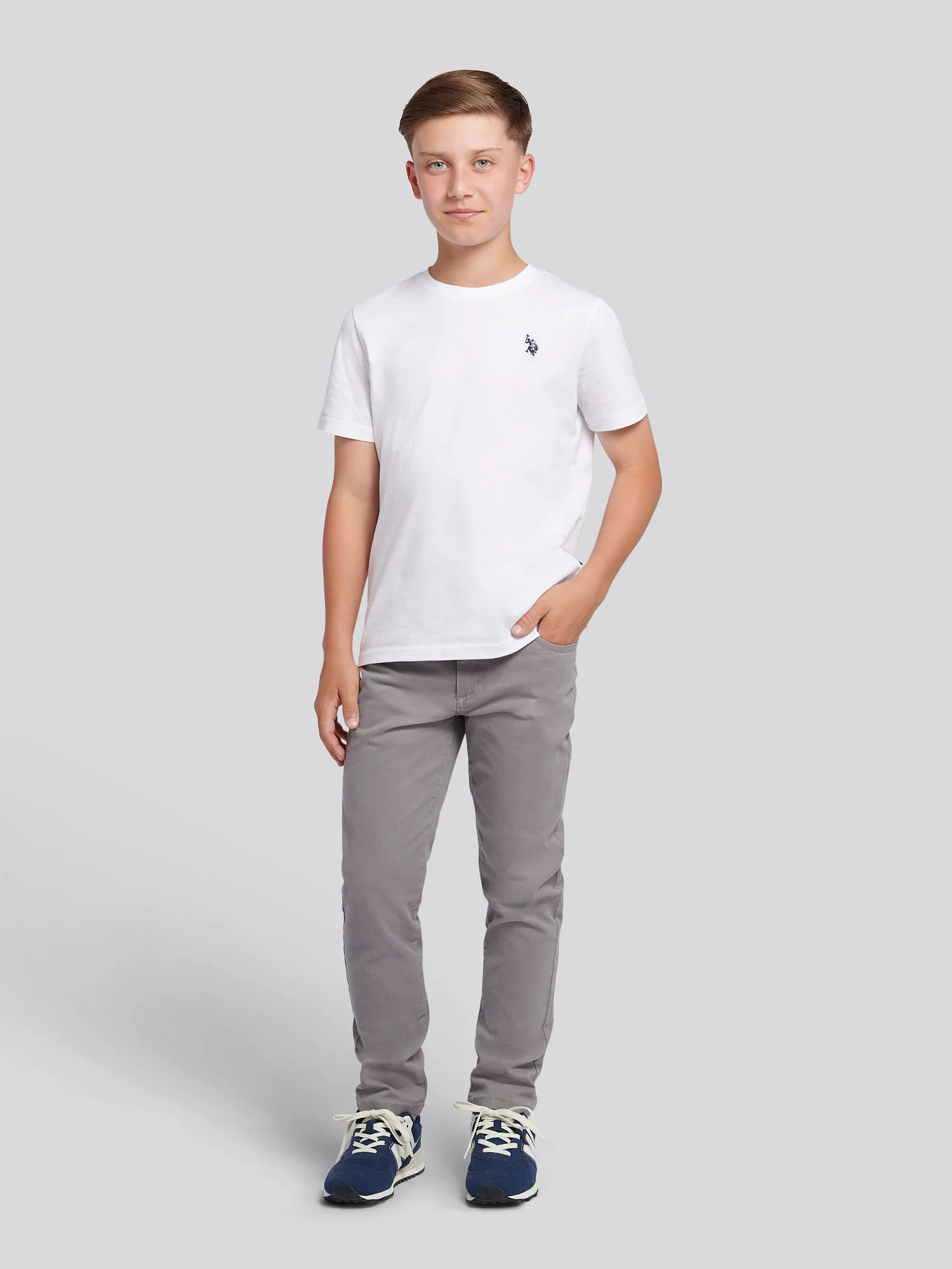 Boys Core 5 Pocket Trouser in December Sky - Image 3