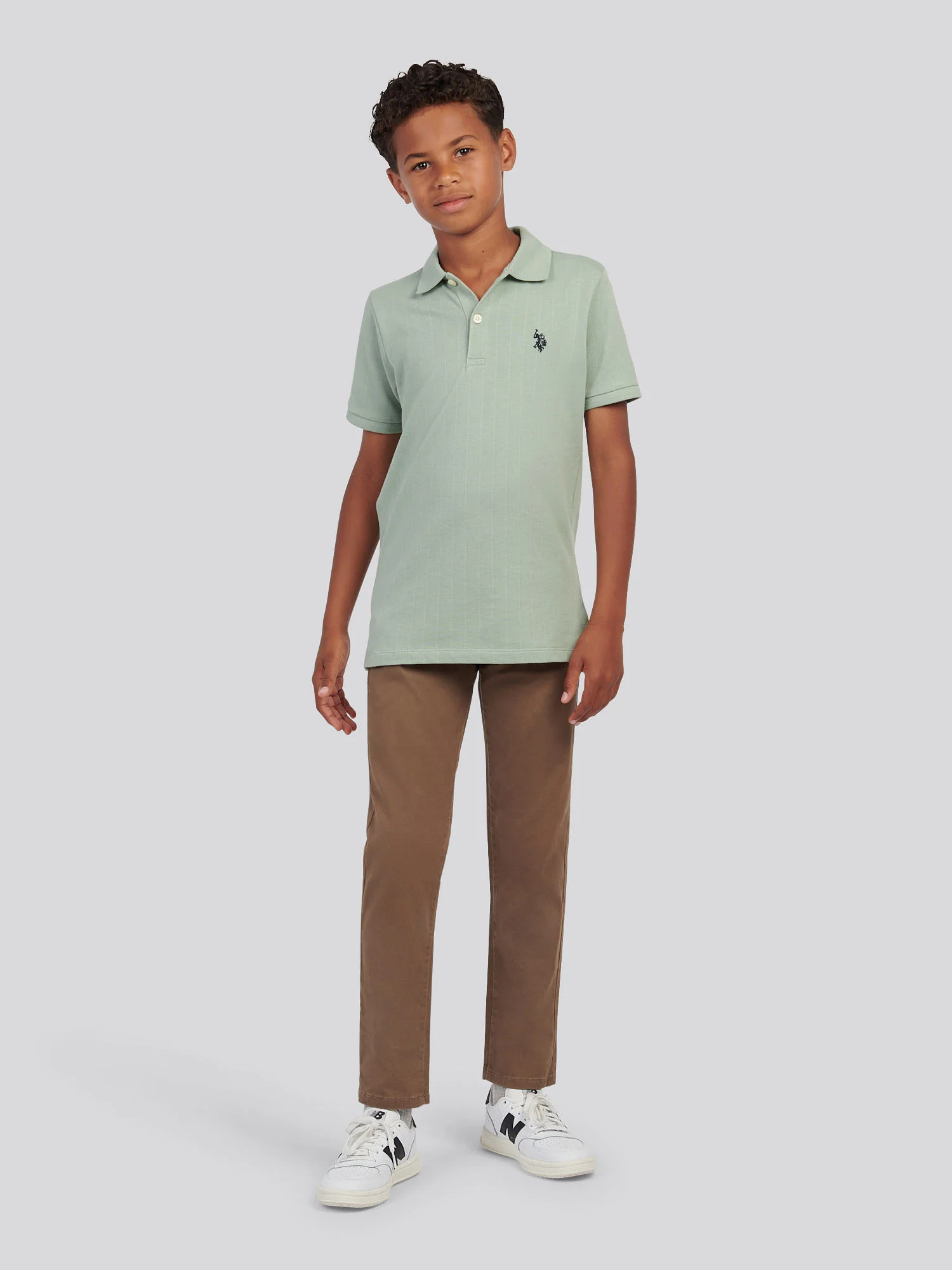 Boys Core 5 Pocket Trouser in Shitake - Image 3