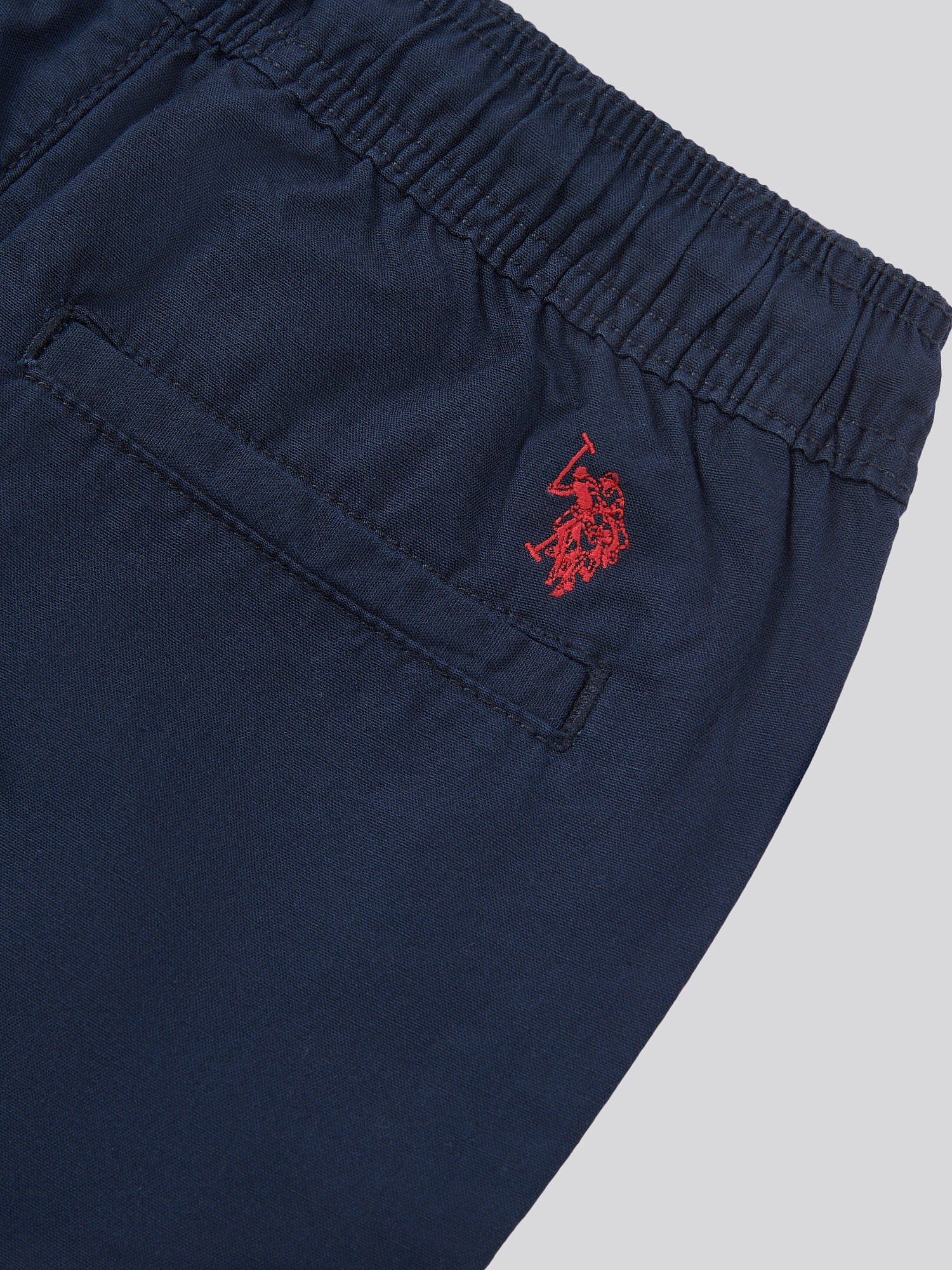 Boys Cotton Linen Deck Short in Dark Sapphire Navy - Image 9