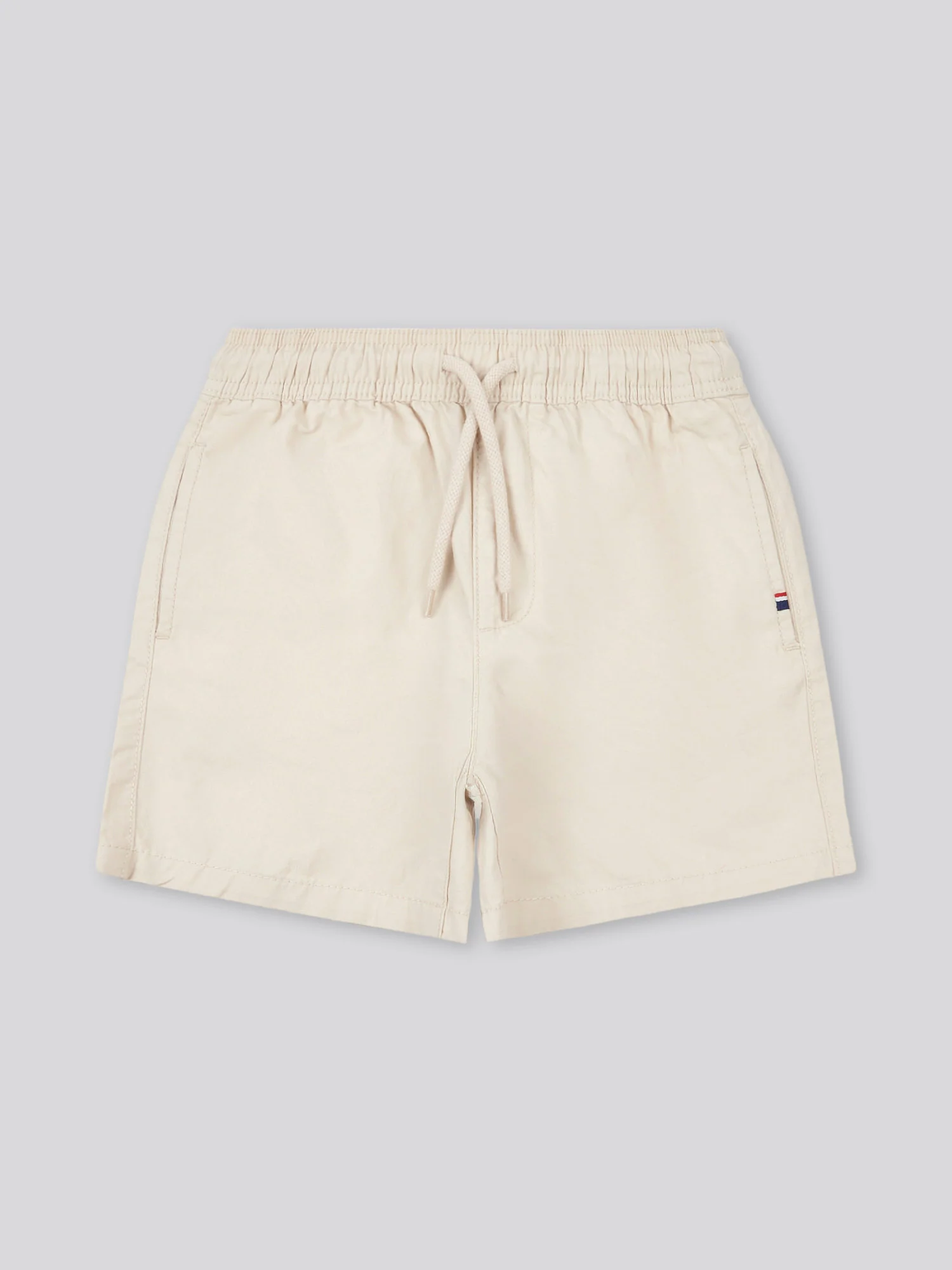 Boys Cotton Linen Deck Short in French Oak - Image 6